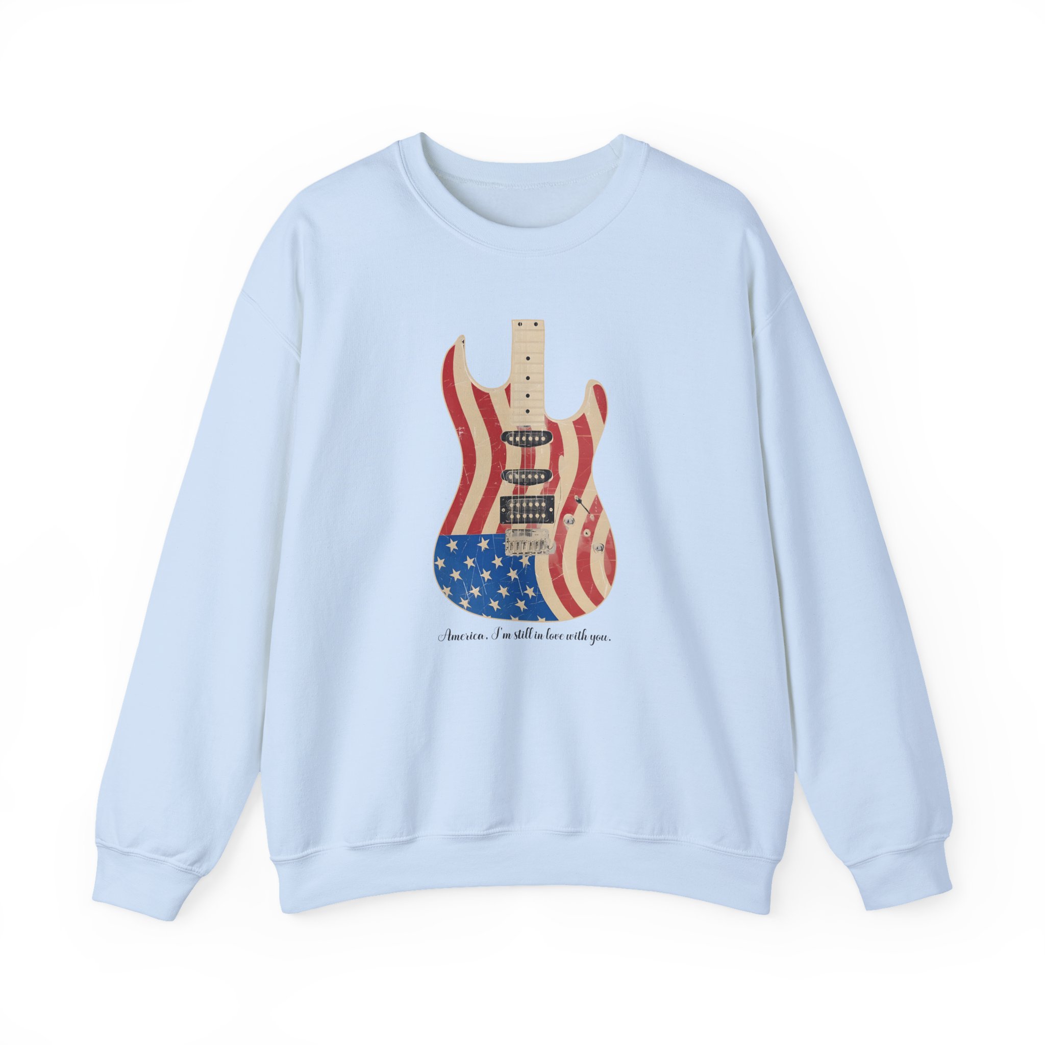 Clint Black Guitar Unisex Heavy Blendâ„¢ Crewneck Sweatshirt