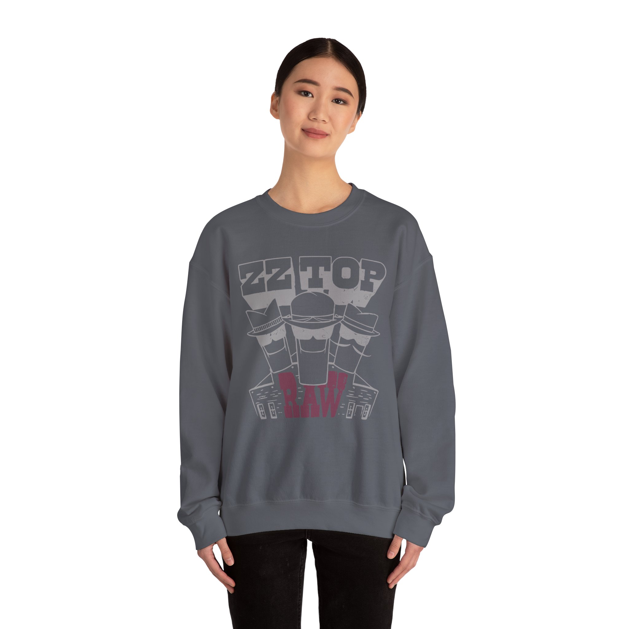 Zz Top Raw Unisex Heavy Blendâ„¢ Crewneck Sweatshirt