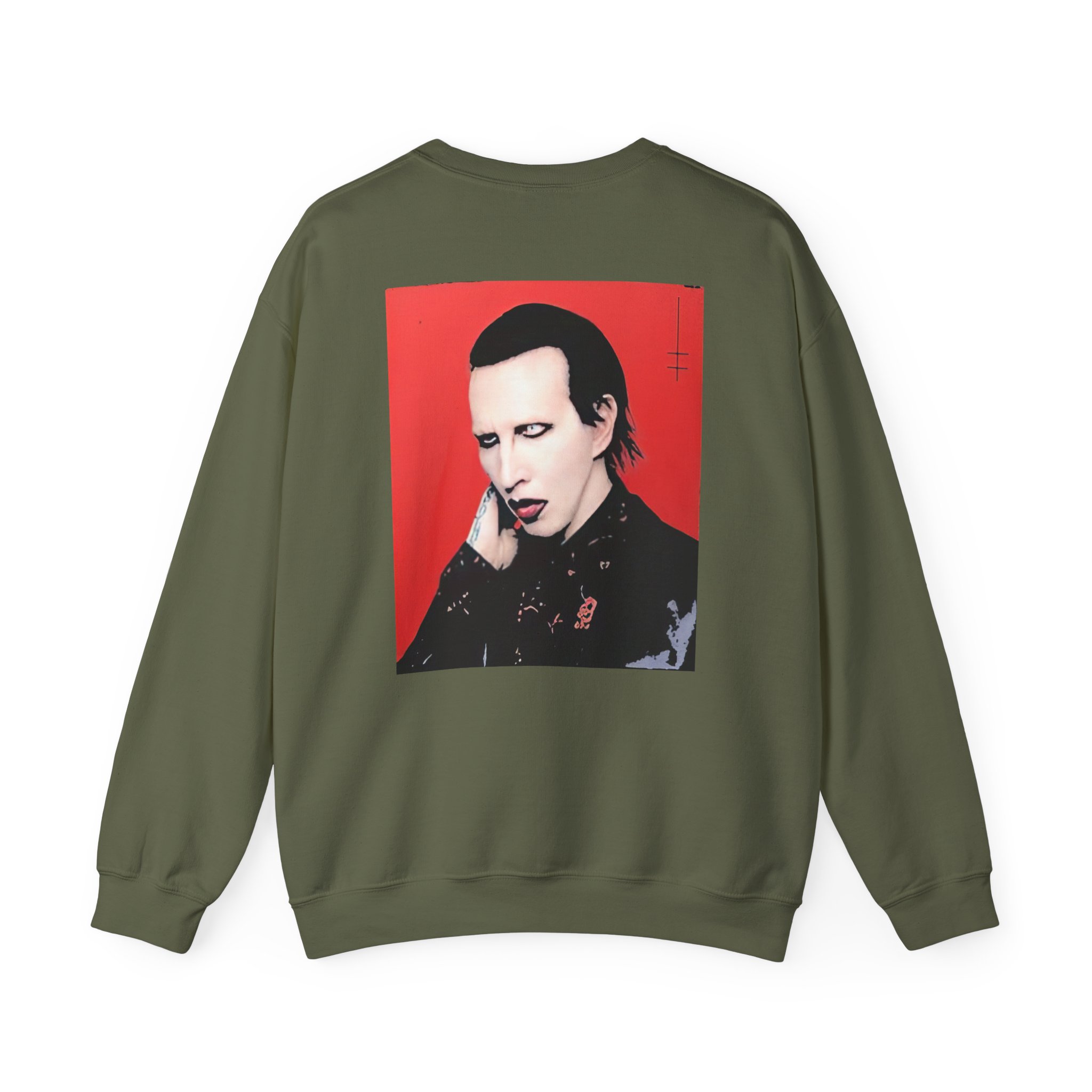 Marilyn Manson Little Cross Photo Unisex Heavy Blendâ„¢ Crewneck Sweatshirt