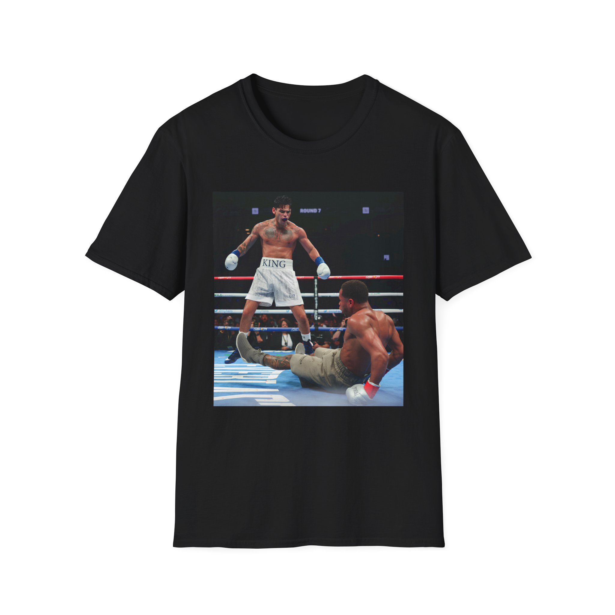 Ryan Garcia Knocks Down Devin Haney Unisex Softstyle T-Shirt