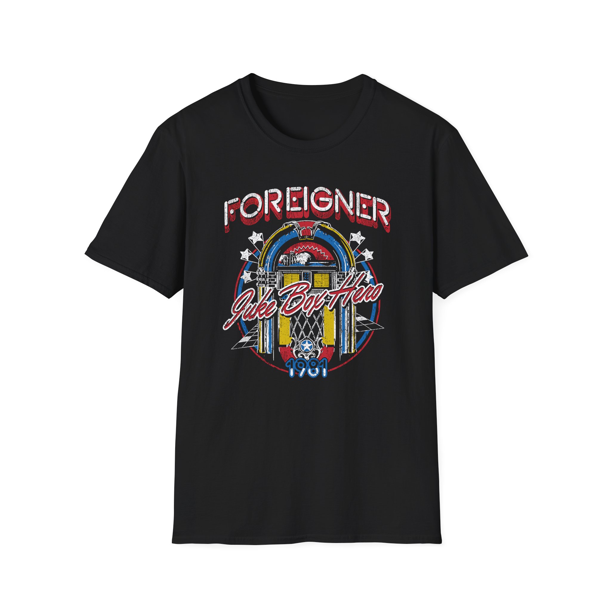 Foreigner Juke Box Hero Unisex Softstyle T-Shirt