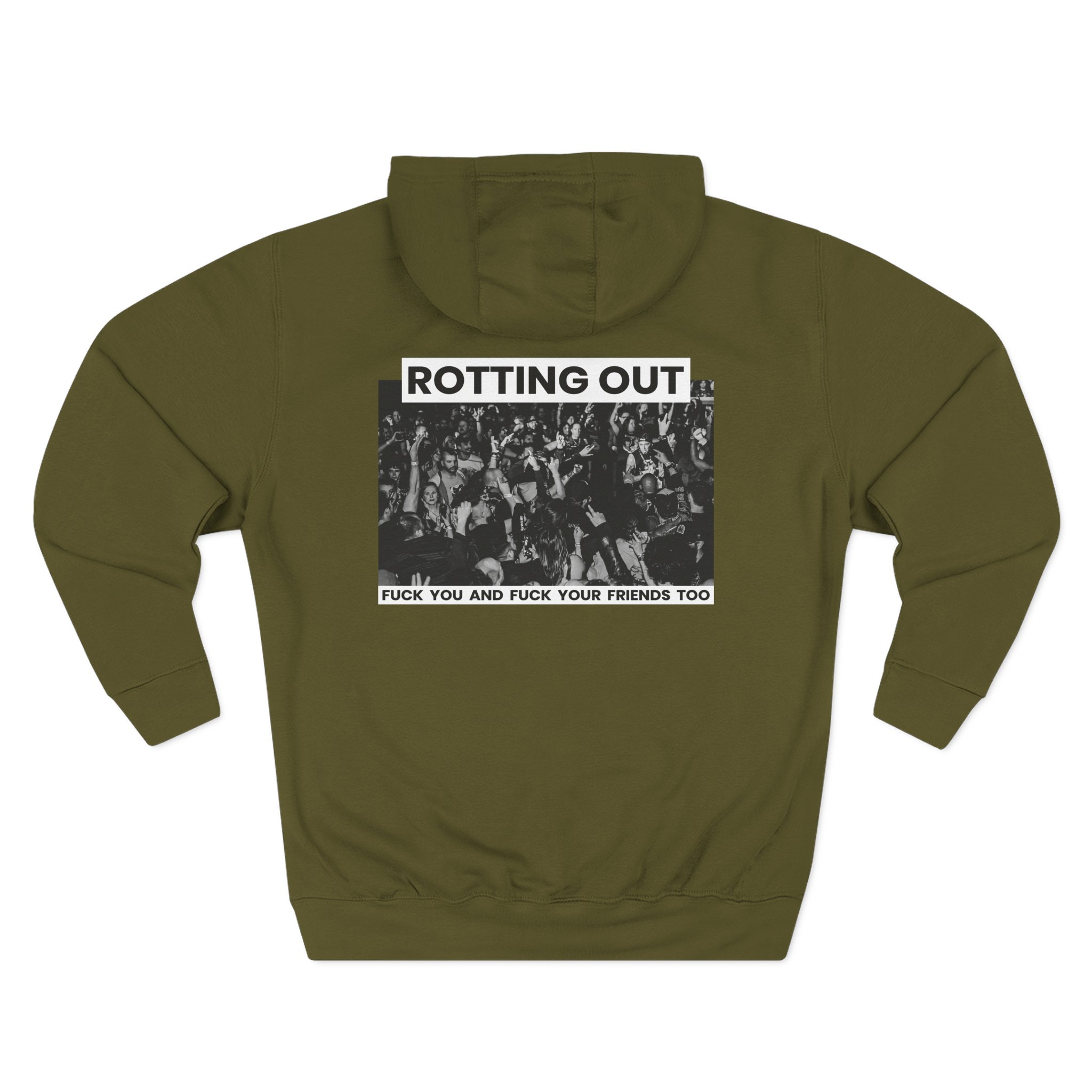 Rotting Out Three-Panel Fleece Hoodie