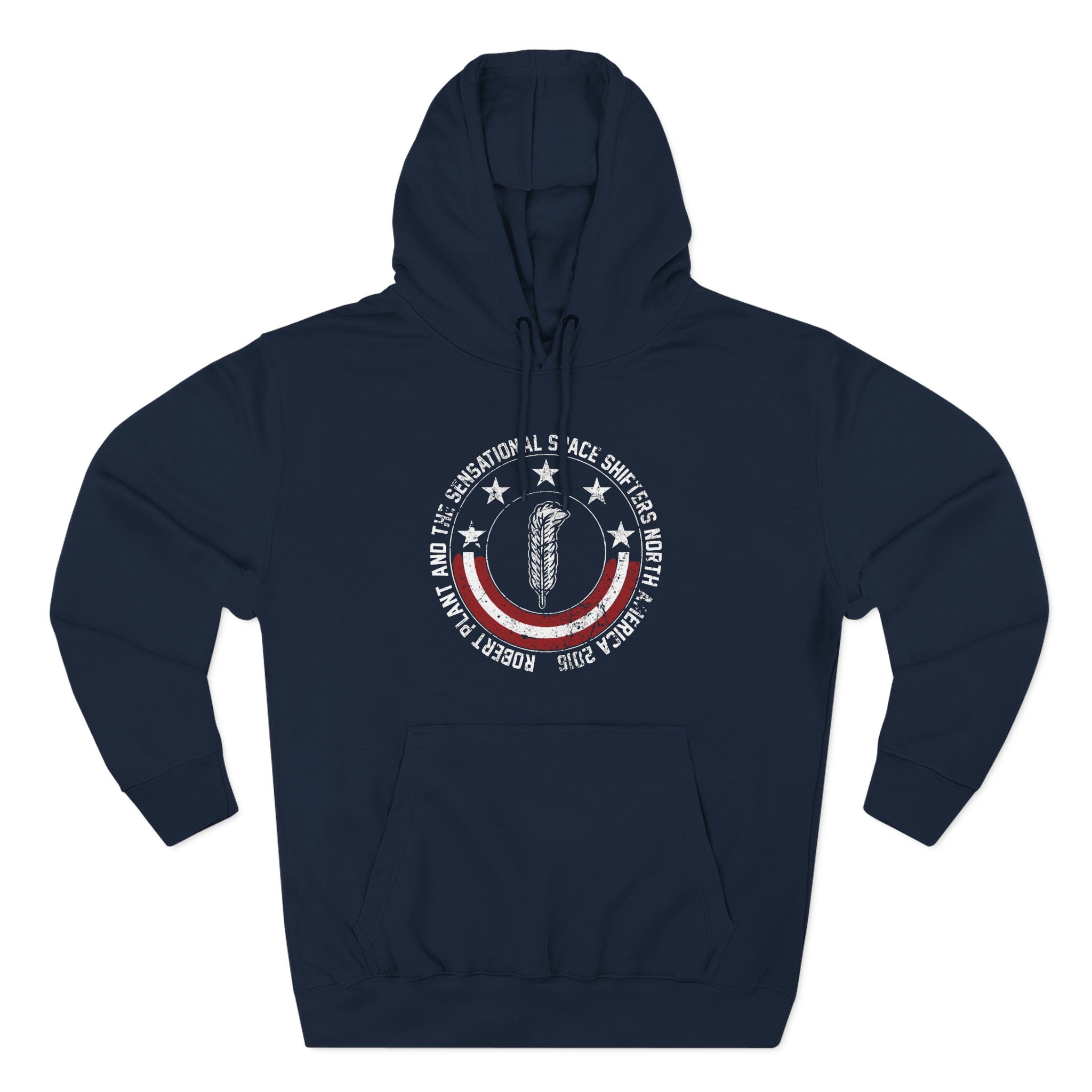 Robert Plant Patriotic Quill Itinerary Three-Panel Fleece Hoodie