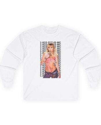 Lil Nasx Miley Cyrus 1-833-she-is-mc Unisex Ultra Cotton Long Sleeve Tee