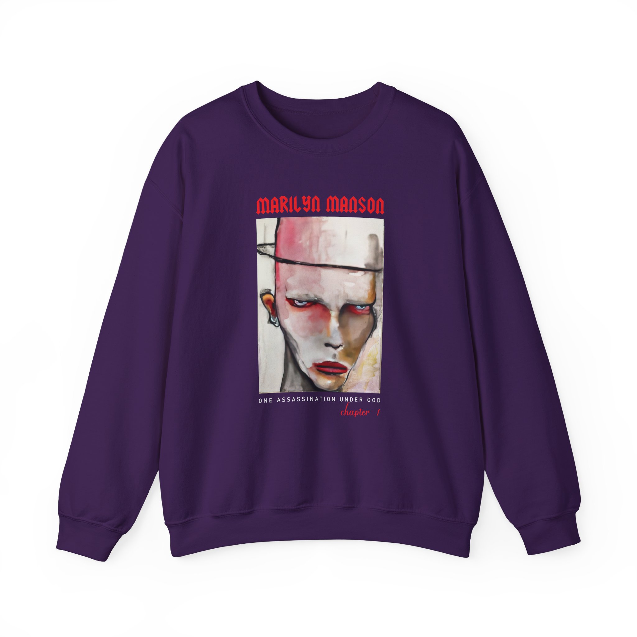 Marilyn Manson One Assassination Under God Unisex Heavy Blendâ„¢ Crewneck Sweatshirt