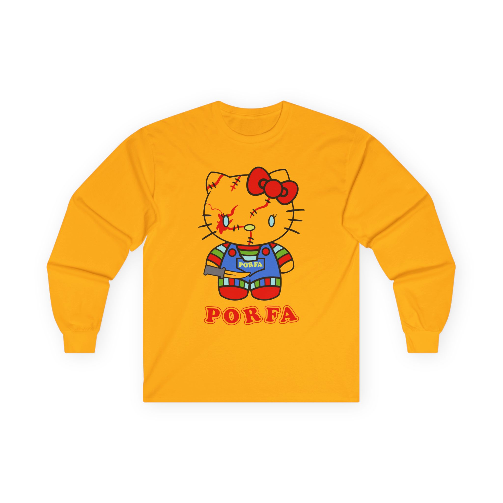 Porfa Hello Kitty Halloween Unisex Ultra Cotton Long Sleeve Tee