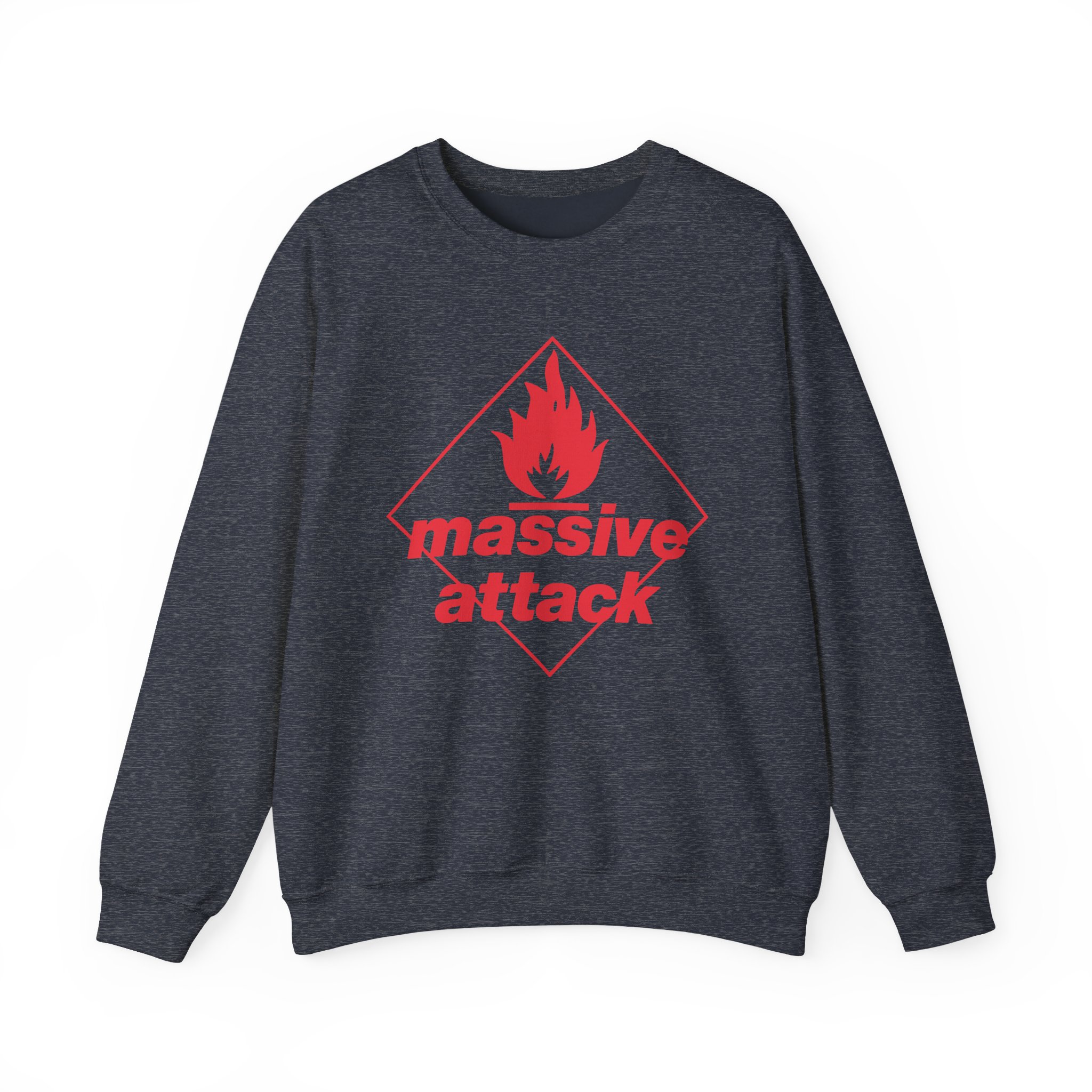 Massive Attack Blue Lines Red Logo Unisex Heavy Blendâ„¢ Crewneck Sweatshirt