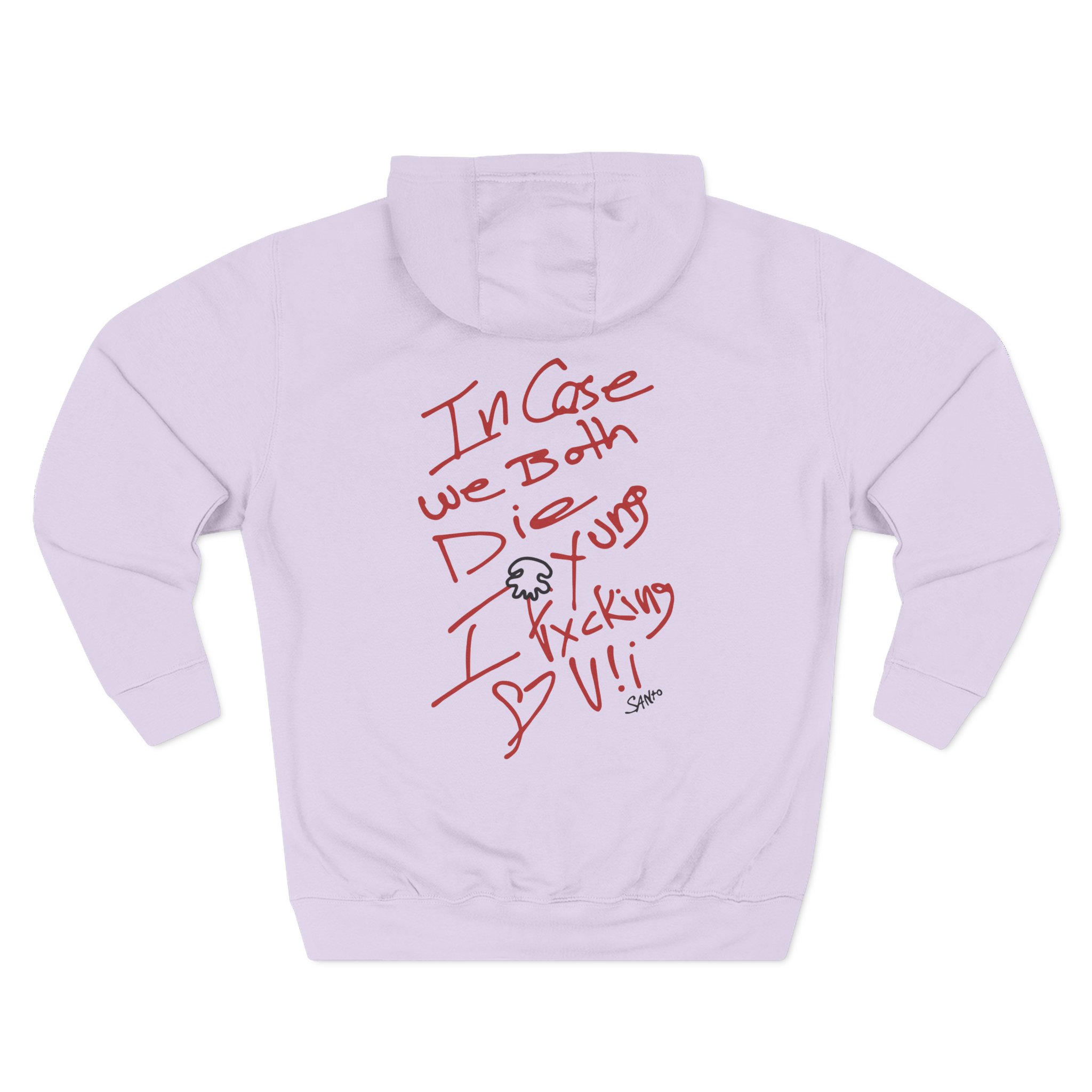 Saint Jhn I Fxcking Luv U Three-Panel Fleece Hoodie