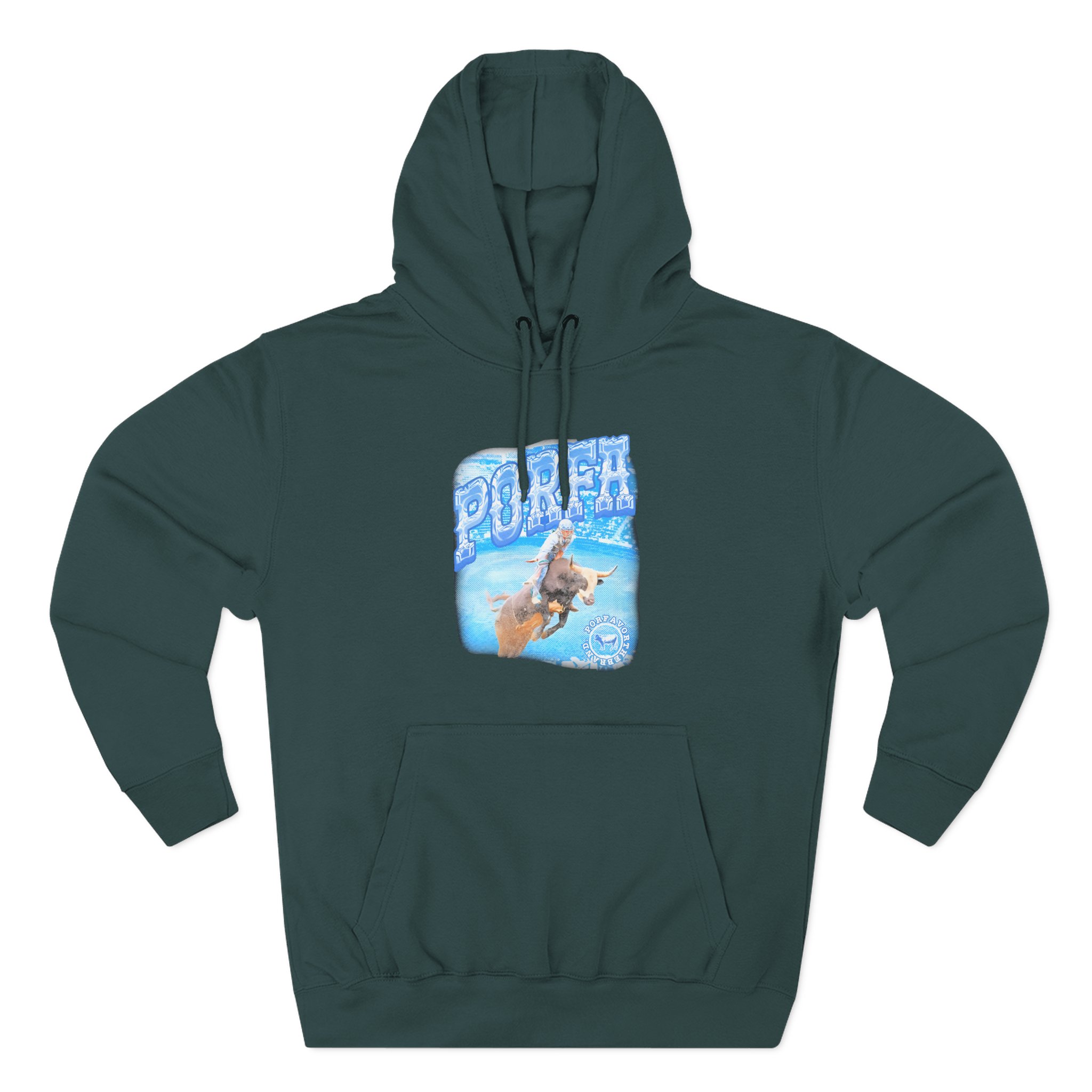 Porfa Rodeo Por Favor Three-Panel Fleece Hoodie