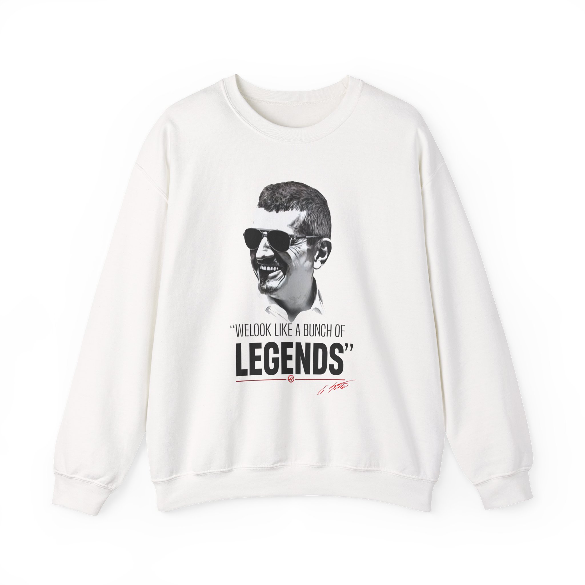 Haas F1 Guenther Steiner Legends Unisex Heavy Blendâ„¢ Crewneck Sweatshirt
