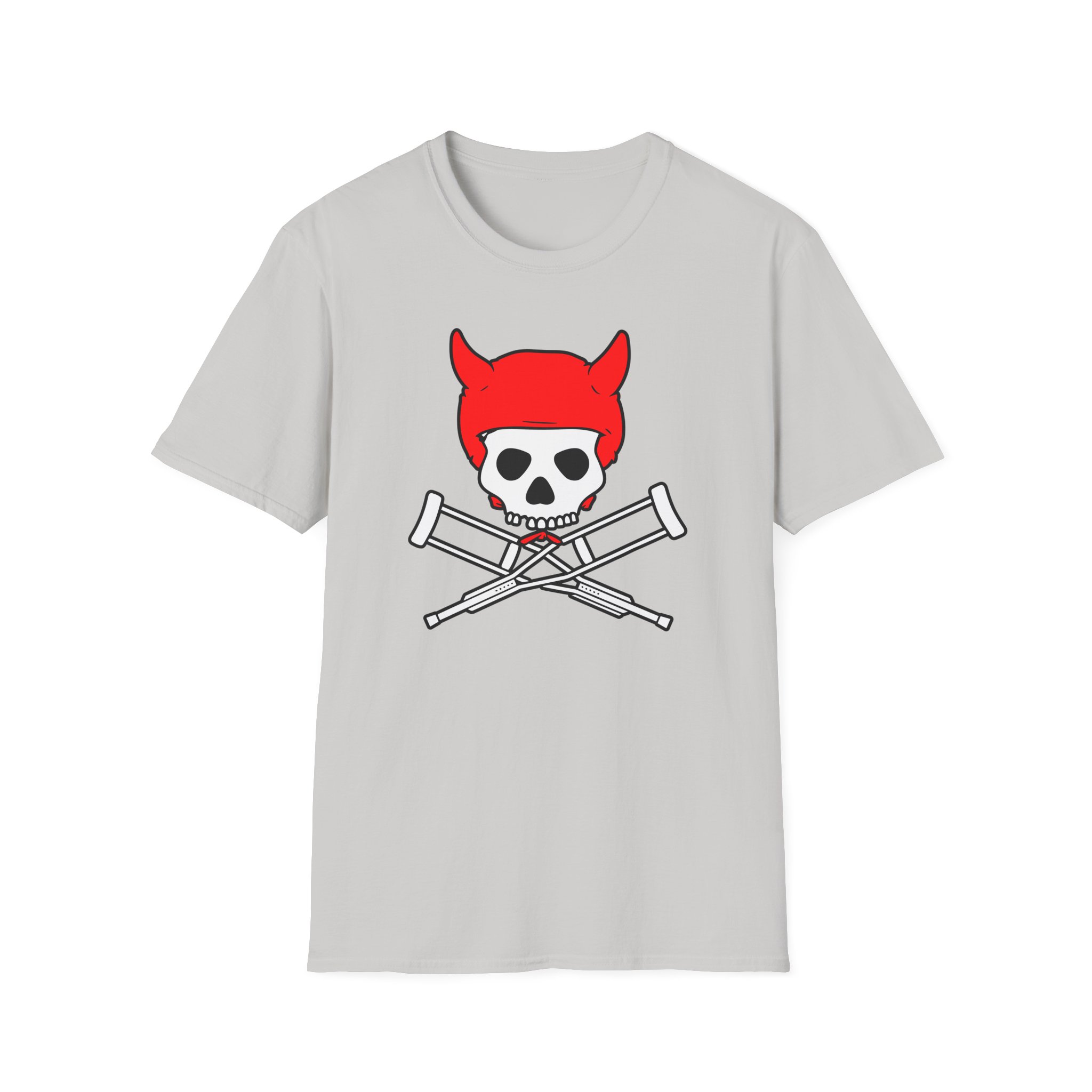 Jackass Devil Horns Skull & Crossbones Unisex Softstyle T-Shirt