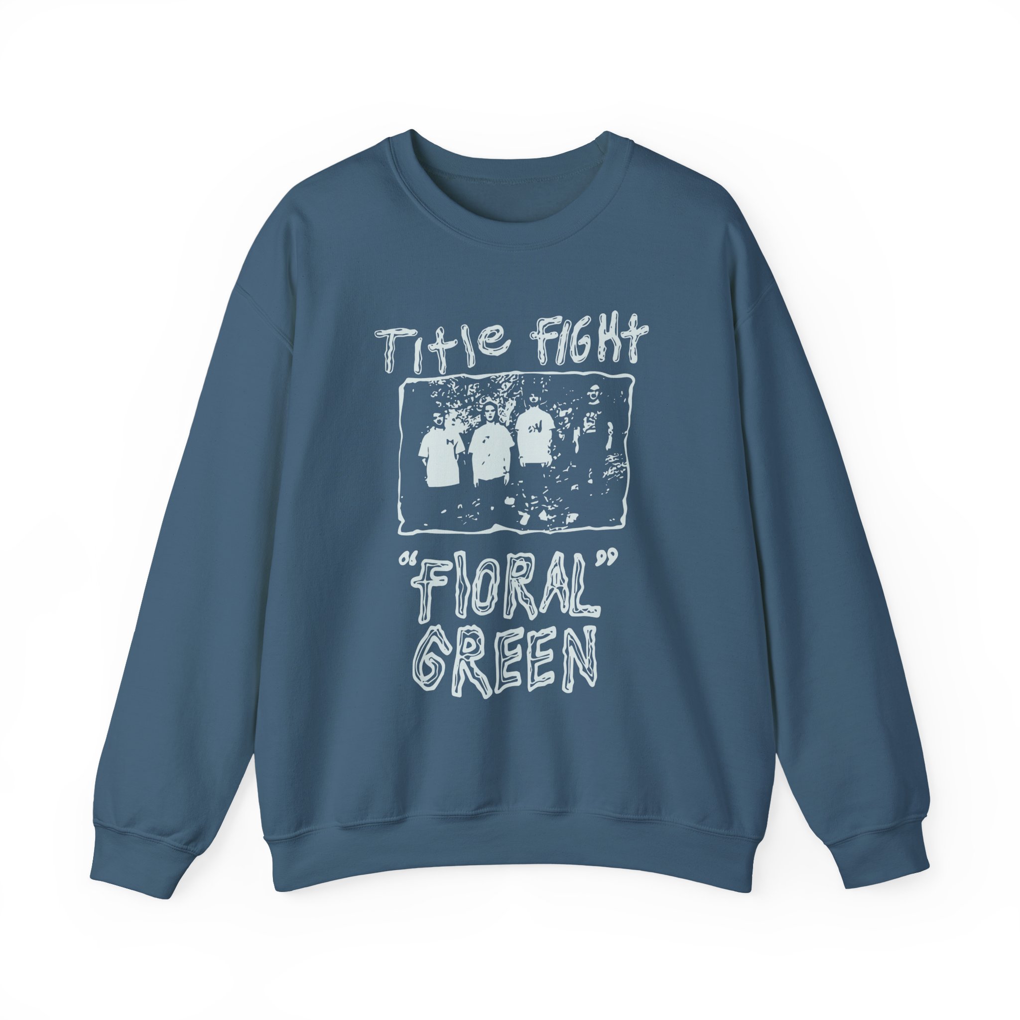 Title Fight Floral Green Unisex Heavy Blendâ„¢ Crewneck Sweatshirt