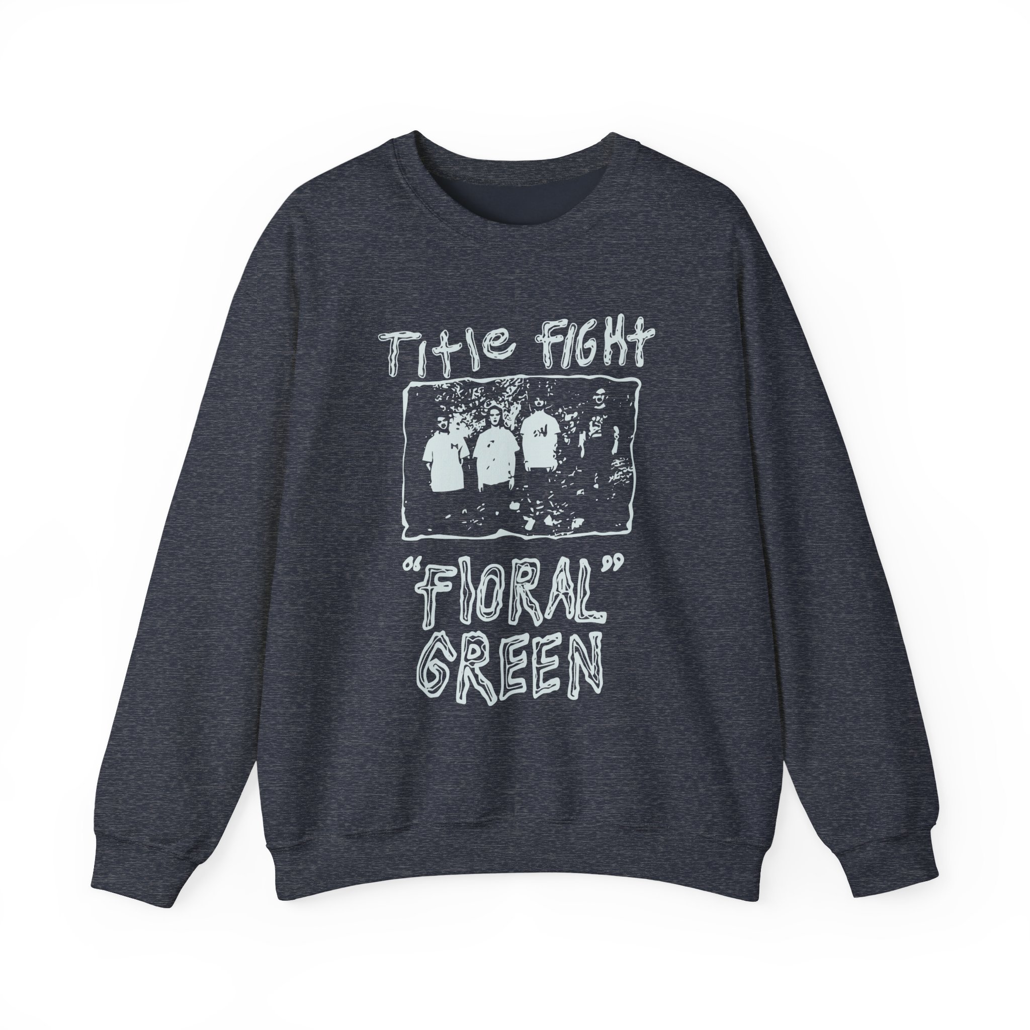 Title Fight Floral Green Unisex Heavy Blendâ„¢ Crewneck Sweatshirt