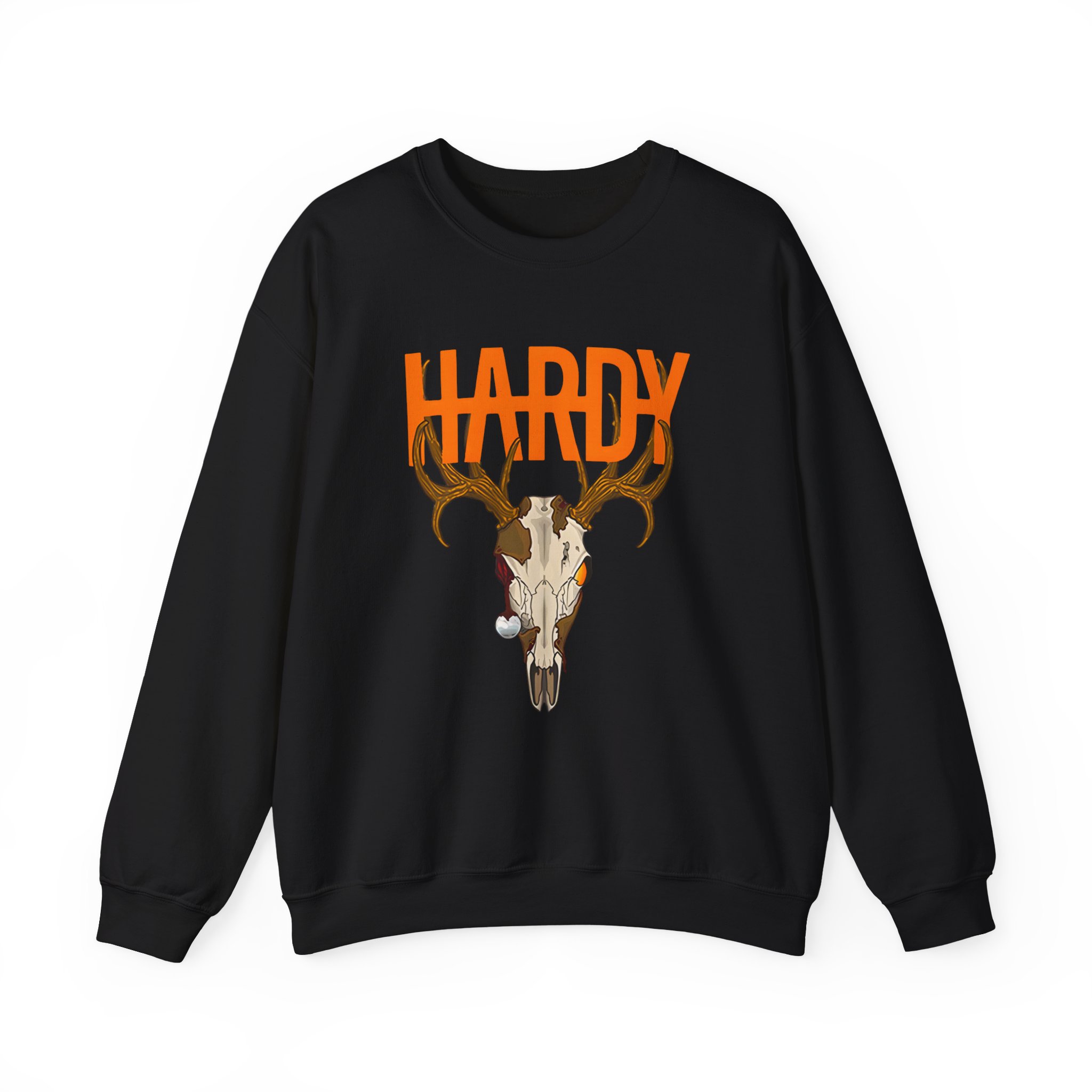 Hardy Deer Skull Unisex Heavy Blendâ„¢ Crewneck Sweatshirt