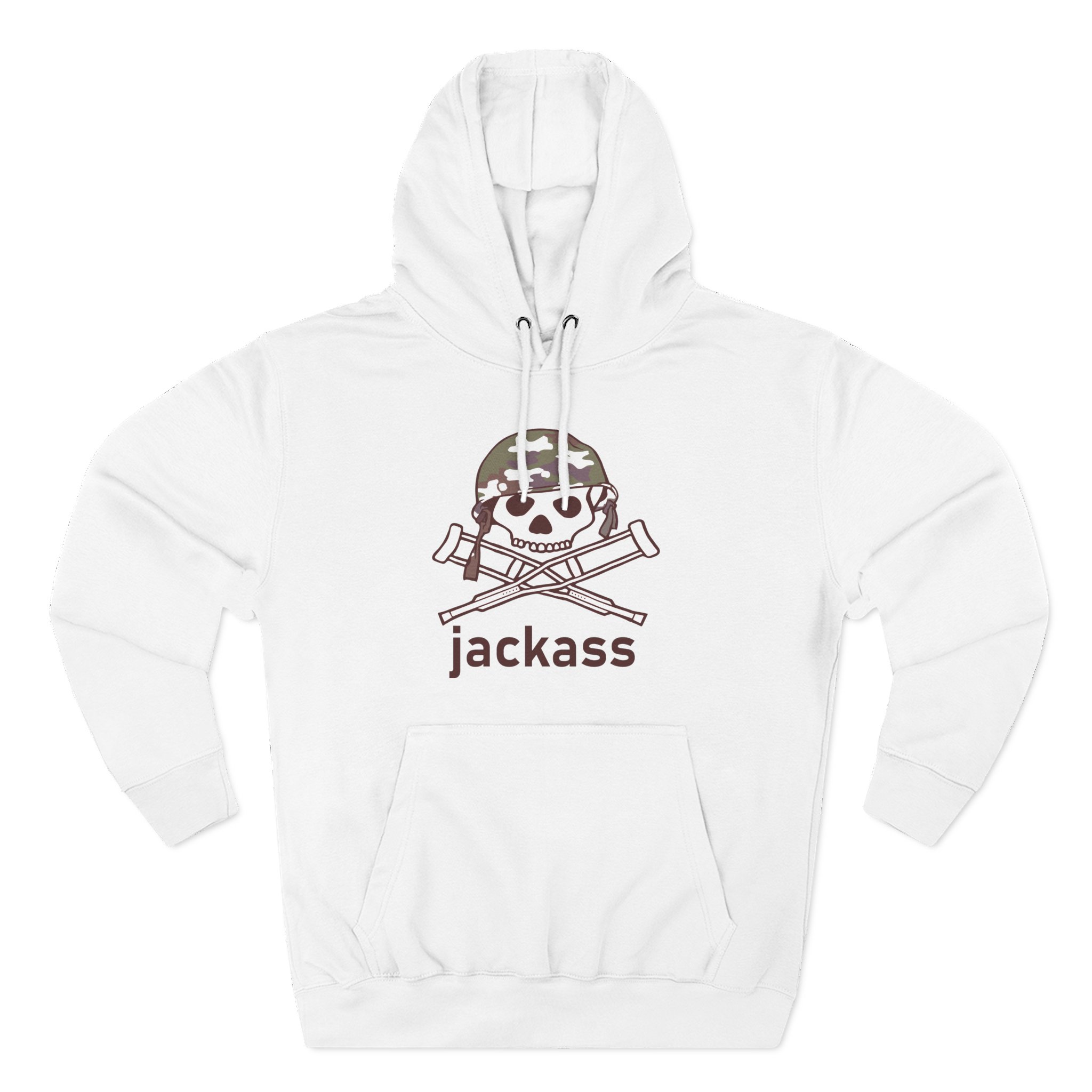 Jackass Camouflage Helmet Three-Panel Fleece Hoodie