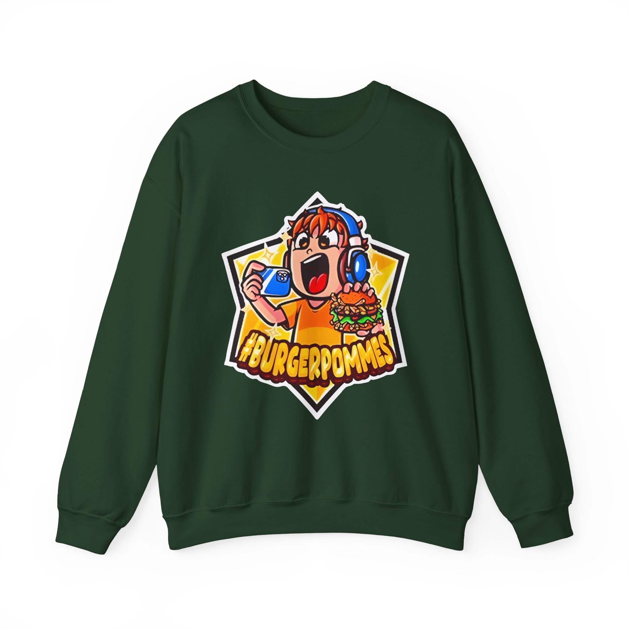 Burger Pommes Unisex Heavy Blendâ„¢ Crewneck Sweatshirt