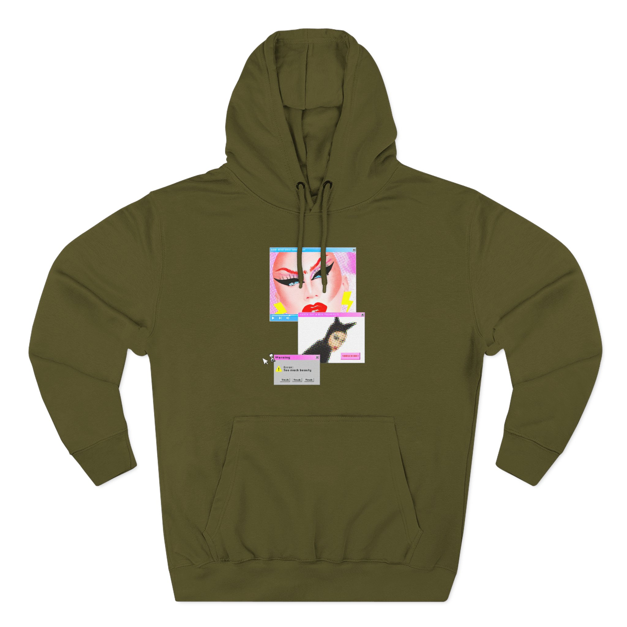 Anetra Three-Panel Fleece Hoodie