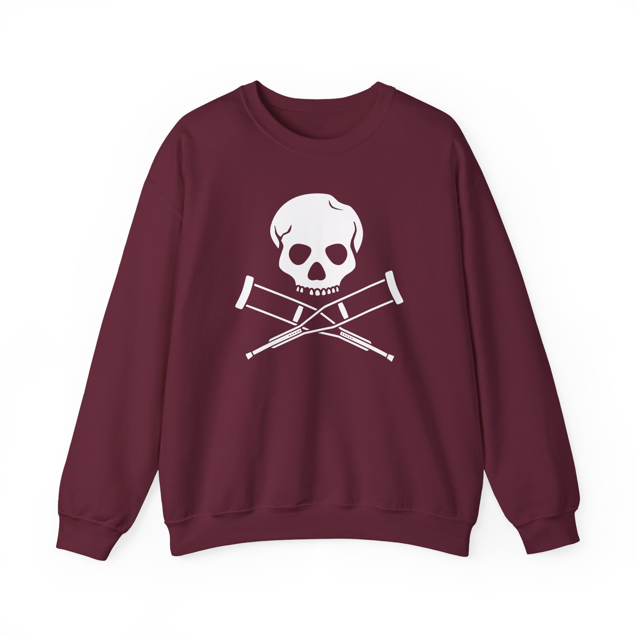 Jackass Skull and Crutches Unisex Heavy Blendâ„¢ Crewneck Sweatshirt