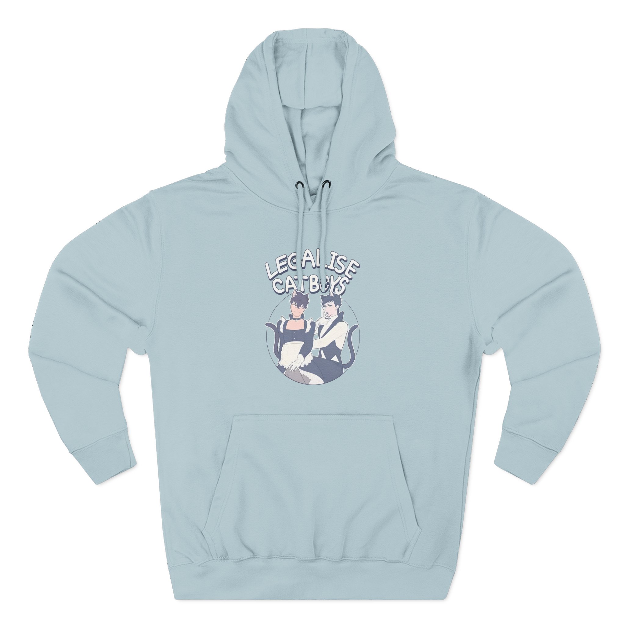 Dan and Phil Legalise Catboys Three-Panel Fleece Hoodie