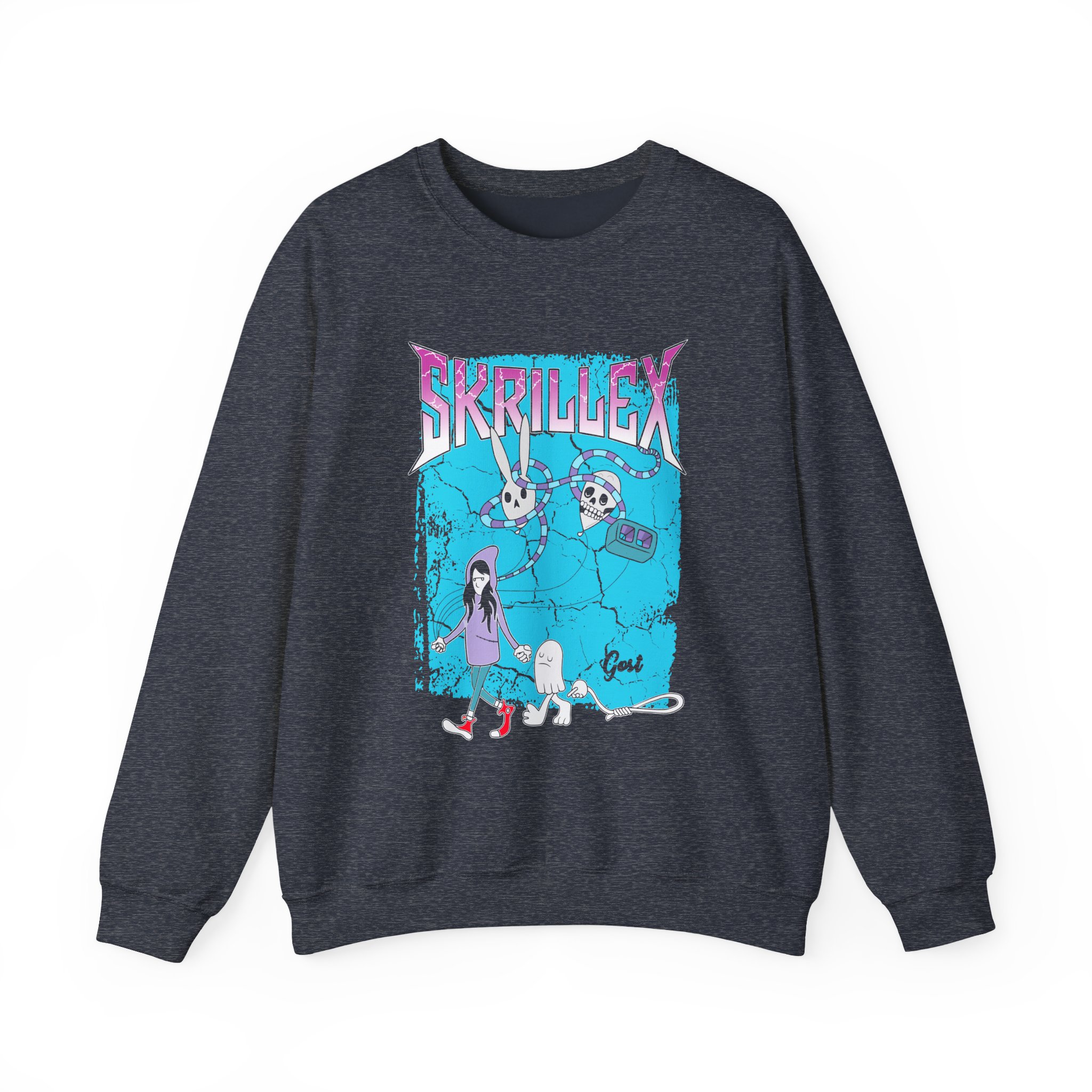 Skrillex Gost Album Cover Unisex Heavy Blendâ„¢ Crewneck Sweatshirt