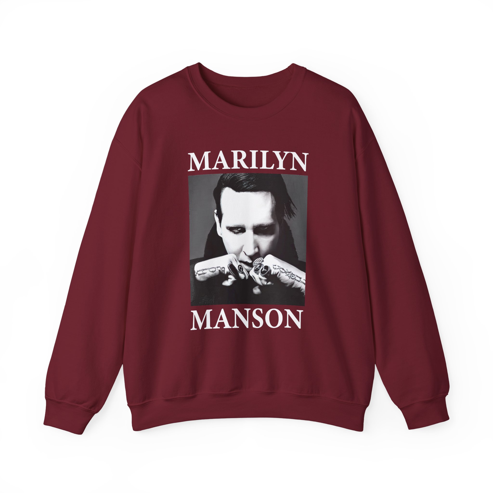 Marilyn Manson Fists Amplified Unisex Heavy Blendâ„¢ Crewneck Sweatshirt