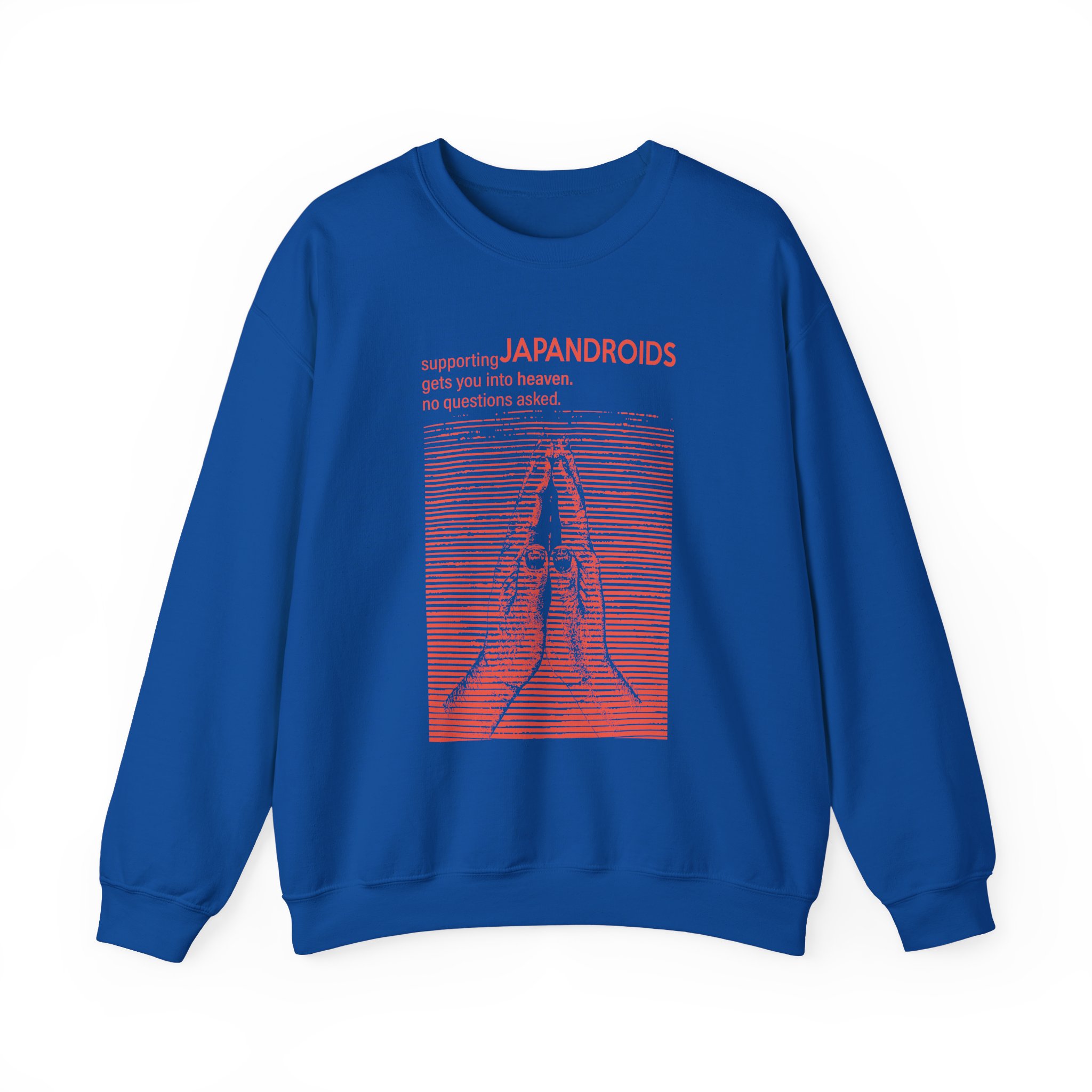 Supporting Japandroids Gets You Into Heaven No Questions Asked Unisex Heavy Blendâ„¢ Crewneck Sweatshirt