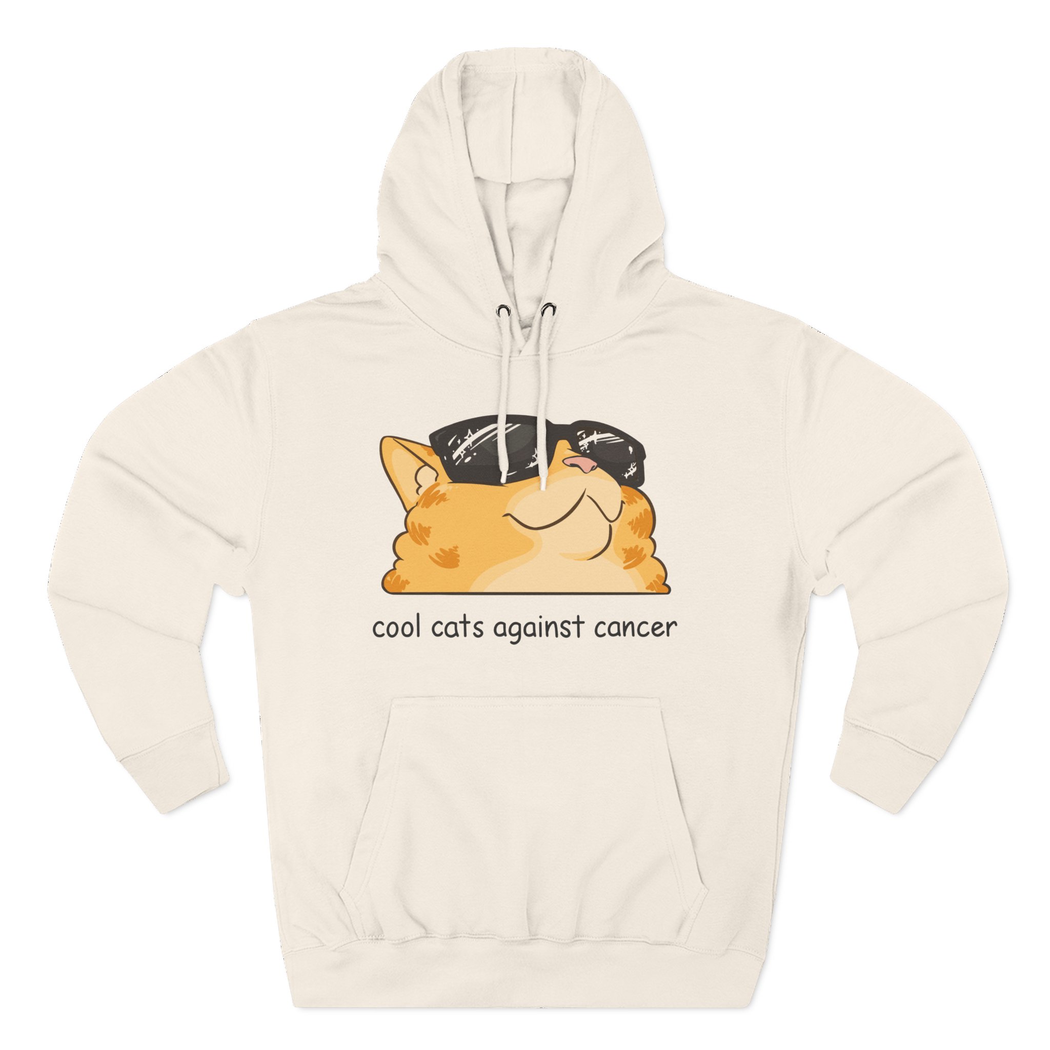 Lilsimsie cool cats against cancer Three-Panel Fleece Hoodie