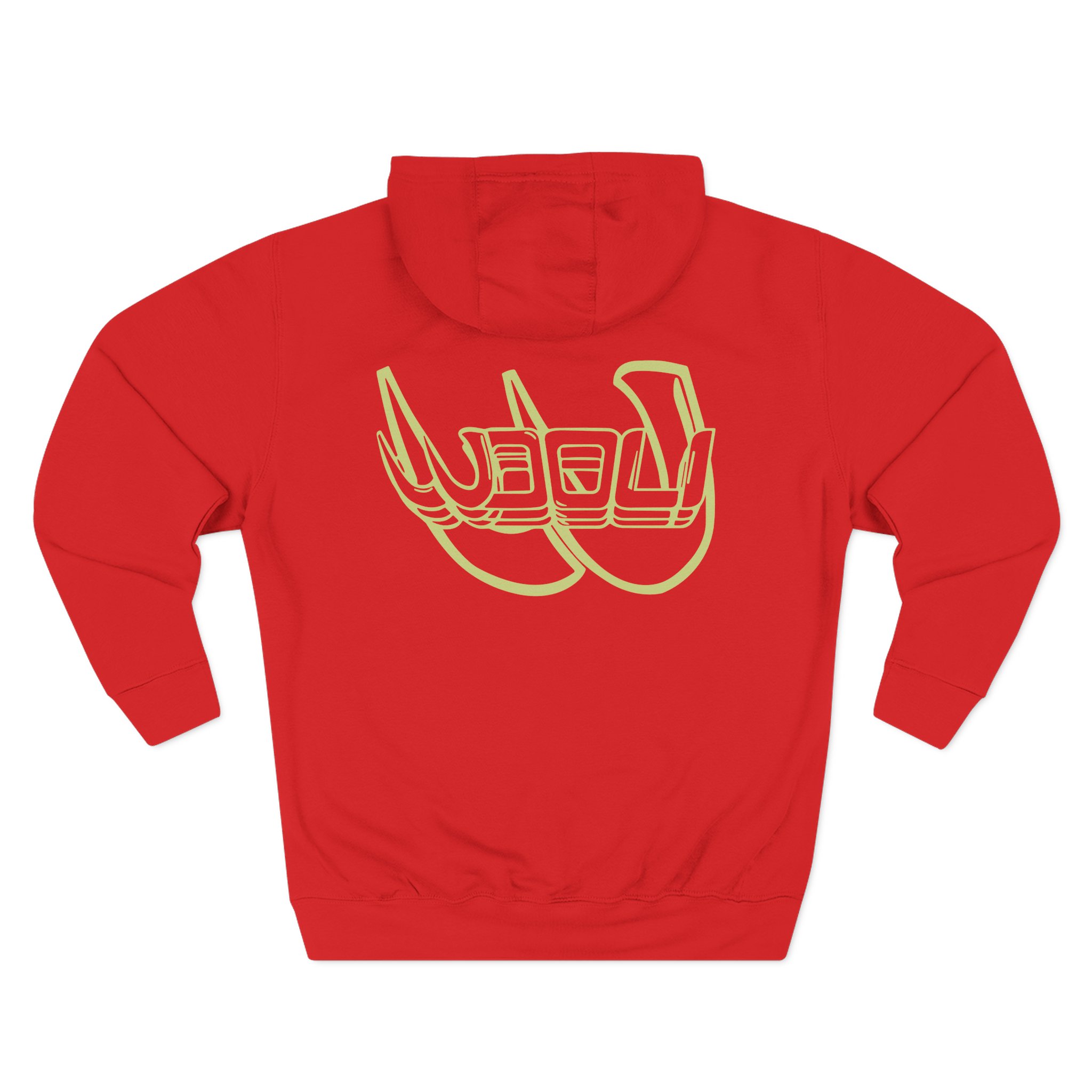 Wooli Logo Three-Panel Fleece Hoodie