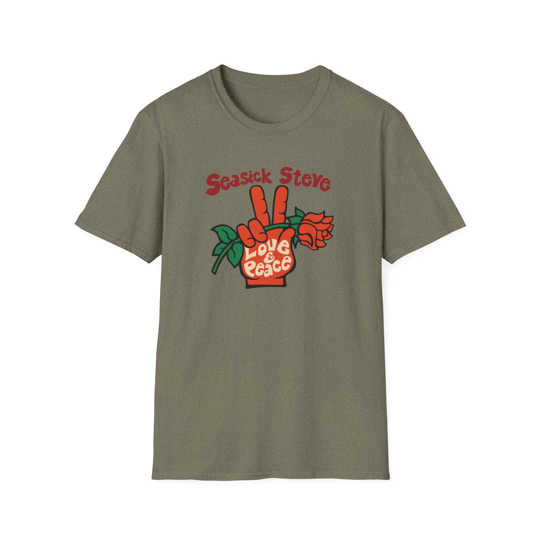 Seasick Steve Love & Peace Unisex Softstyle T-Shirt