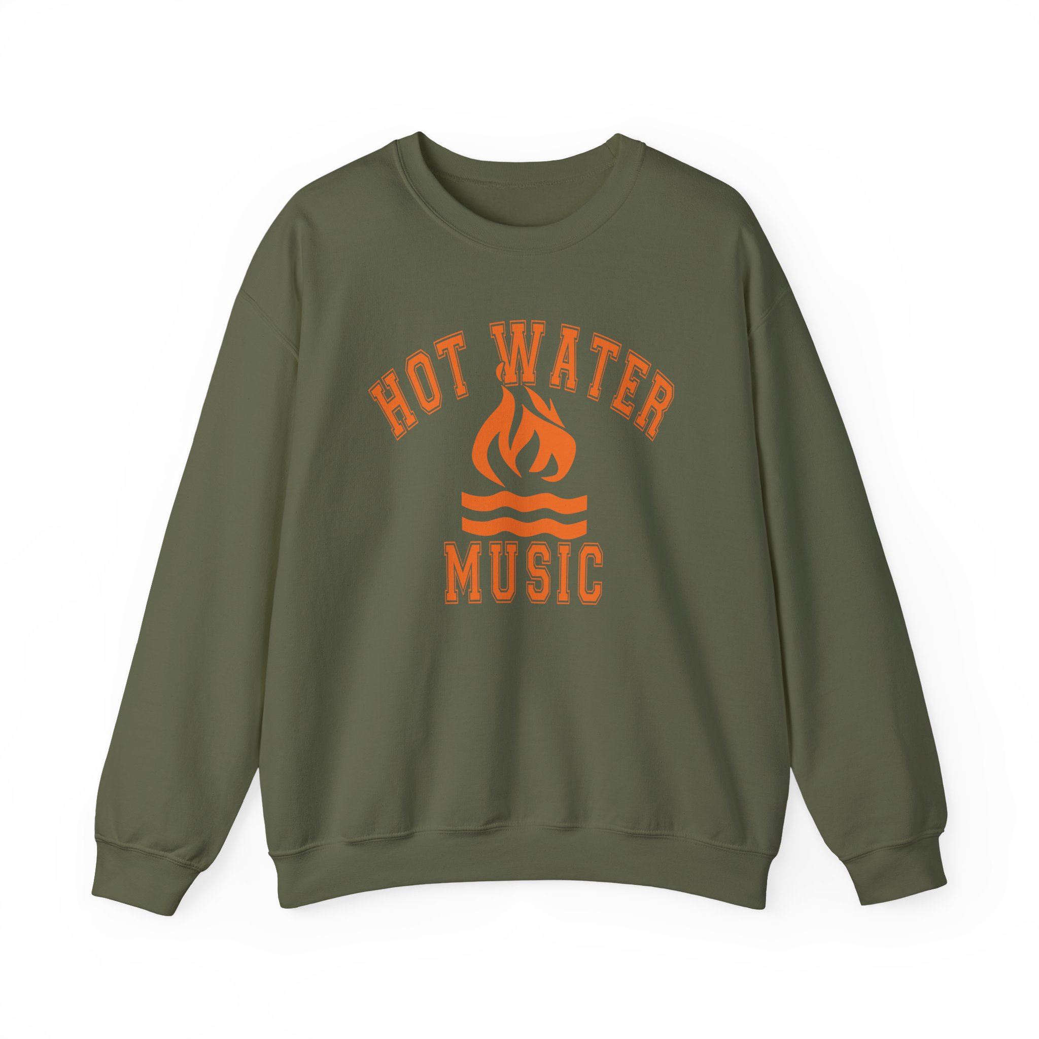 Hot Water Music College Flame Unisex Heavy Blendâ„¢ Crewneck Sweatshirt