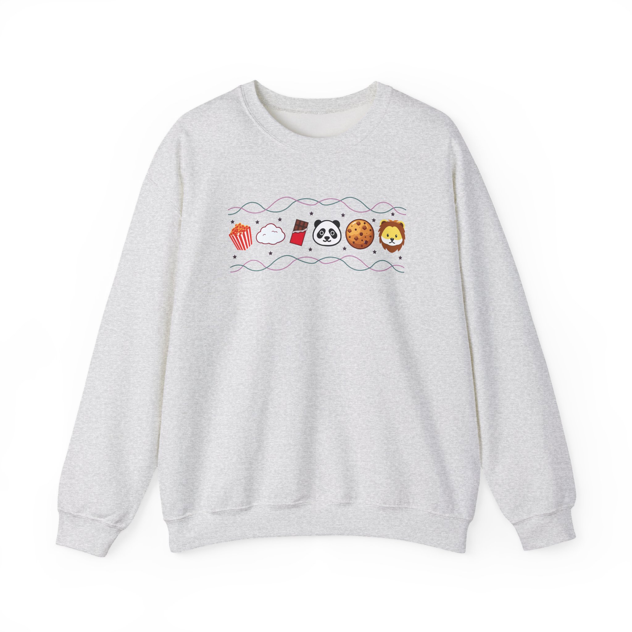 Harlow and Popcorn Emoji Unisex Heavy Blendâ„¢ Crewneck Sweatshirt