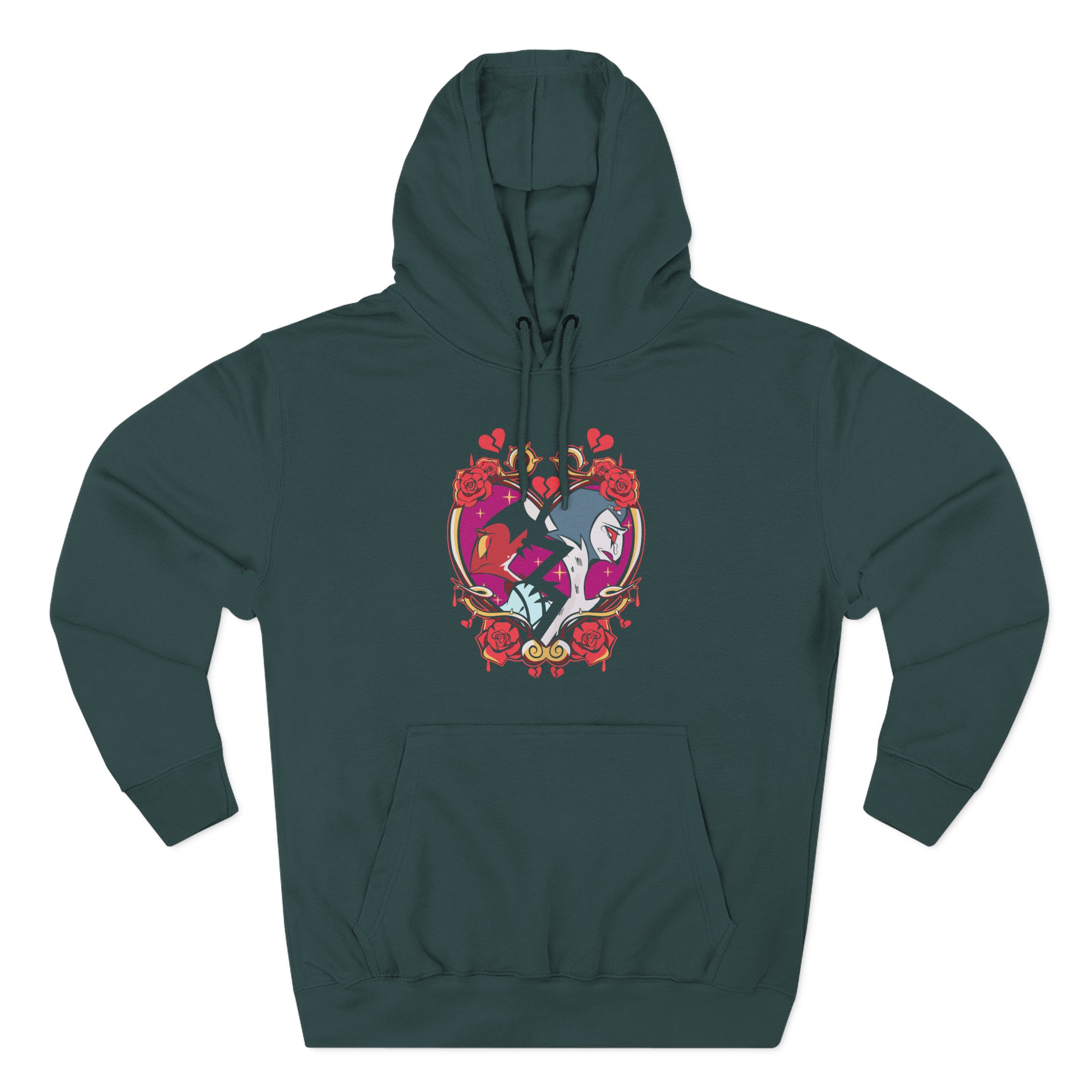 Vivziepop Shattered Hearts Three-Panel Fleece Hoodie