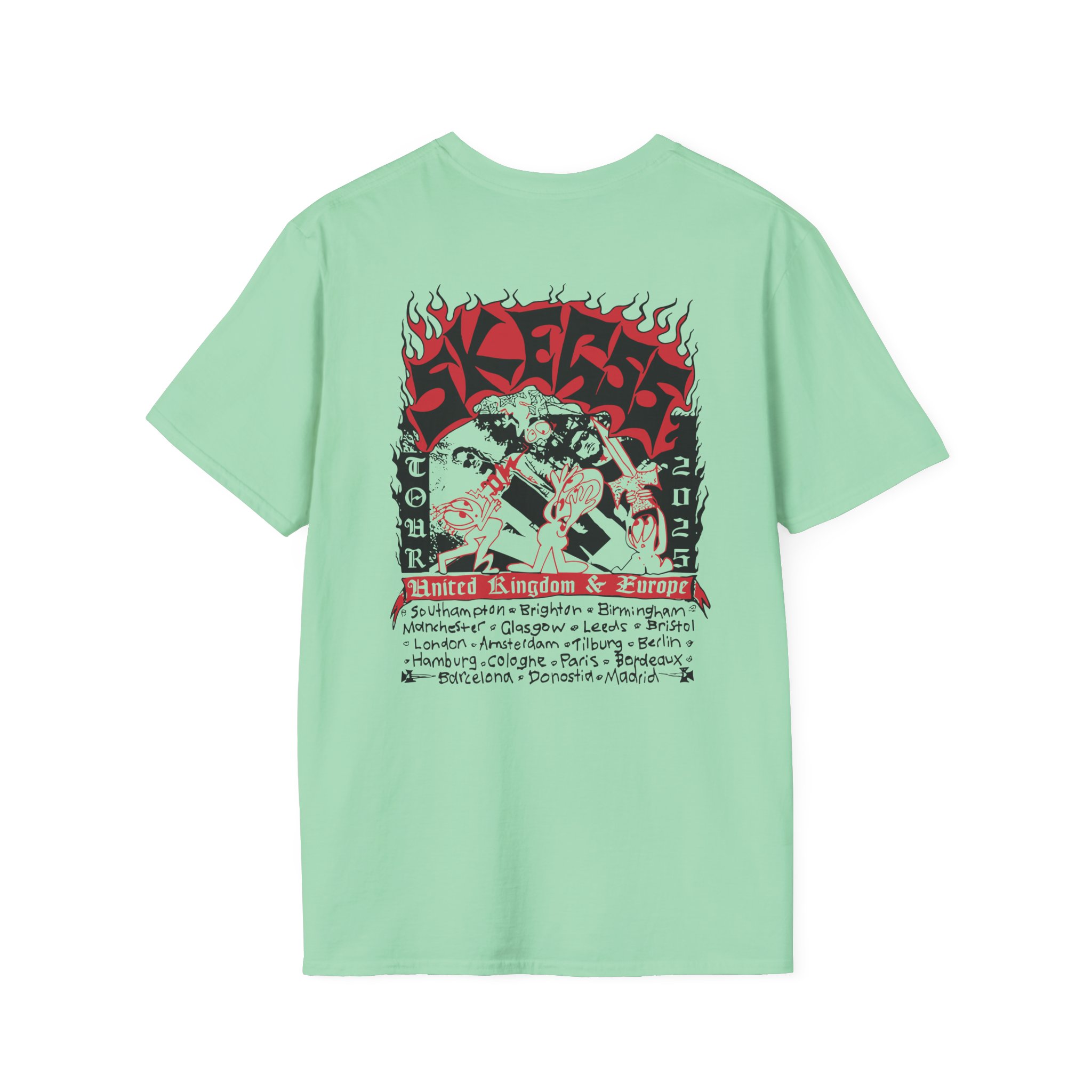 Skegss Uk Eu Tour 2025 Unisex Softstyle T-Shirt