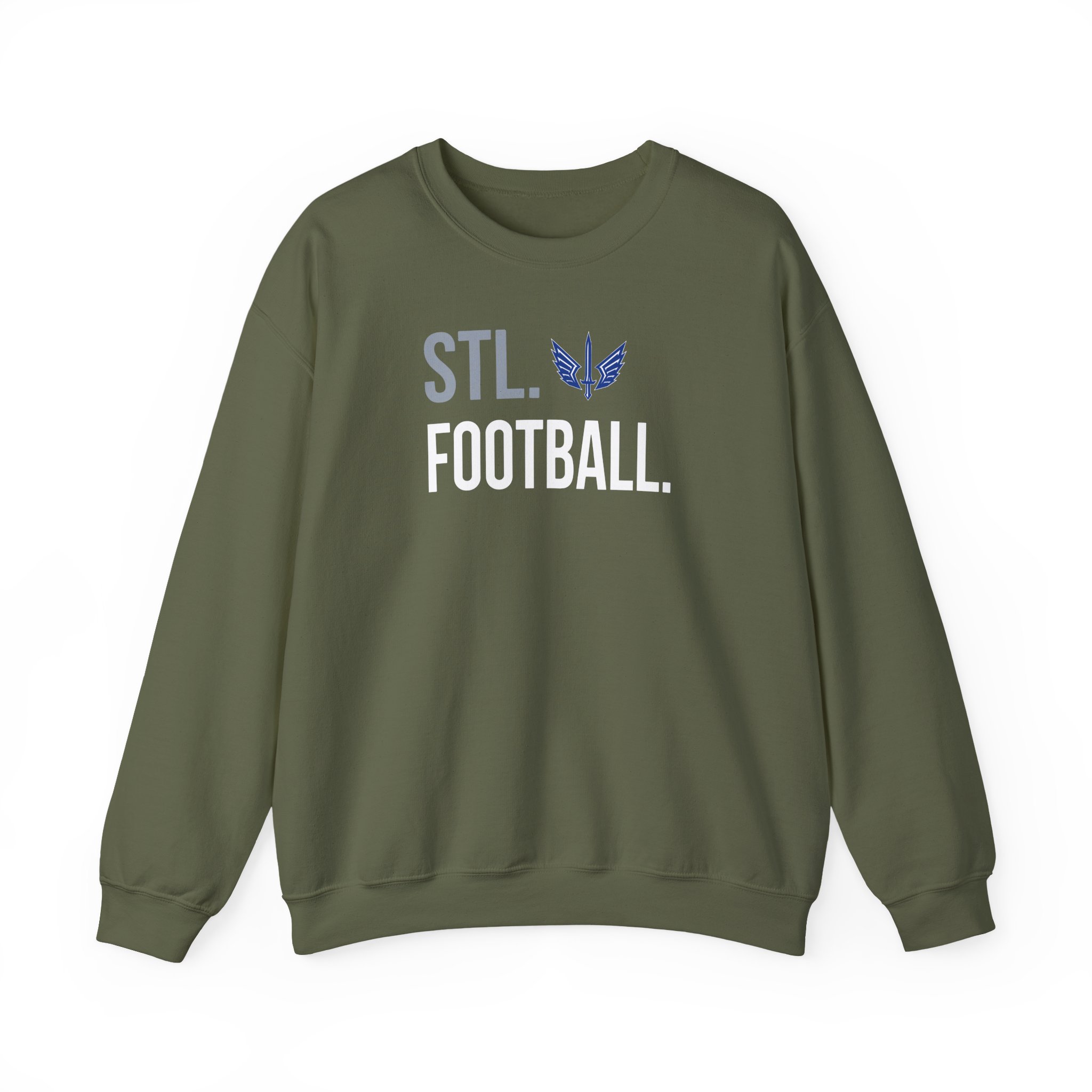 St. Louis Battlehawks 108 Stitches Football Spiral Unisex Heavy Blendâ„¢ Crewneck Sweatshirt