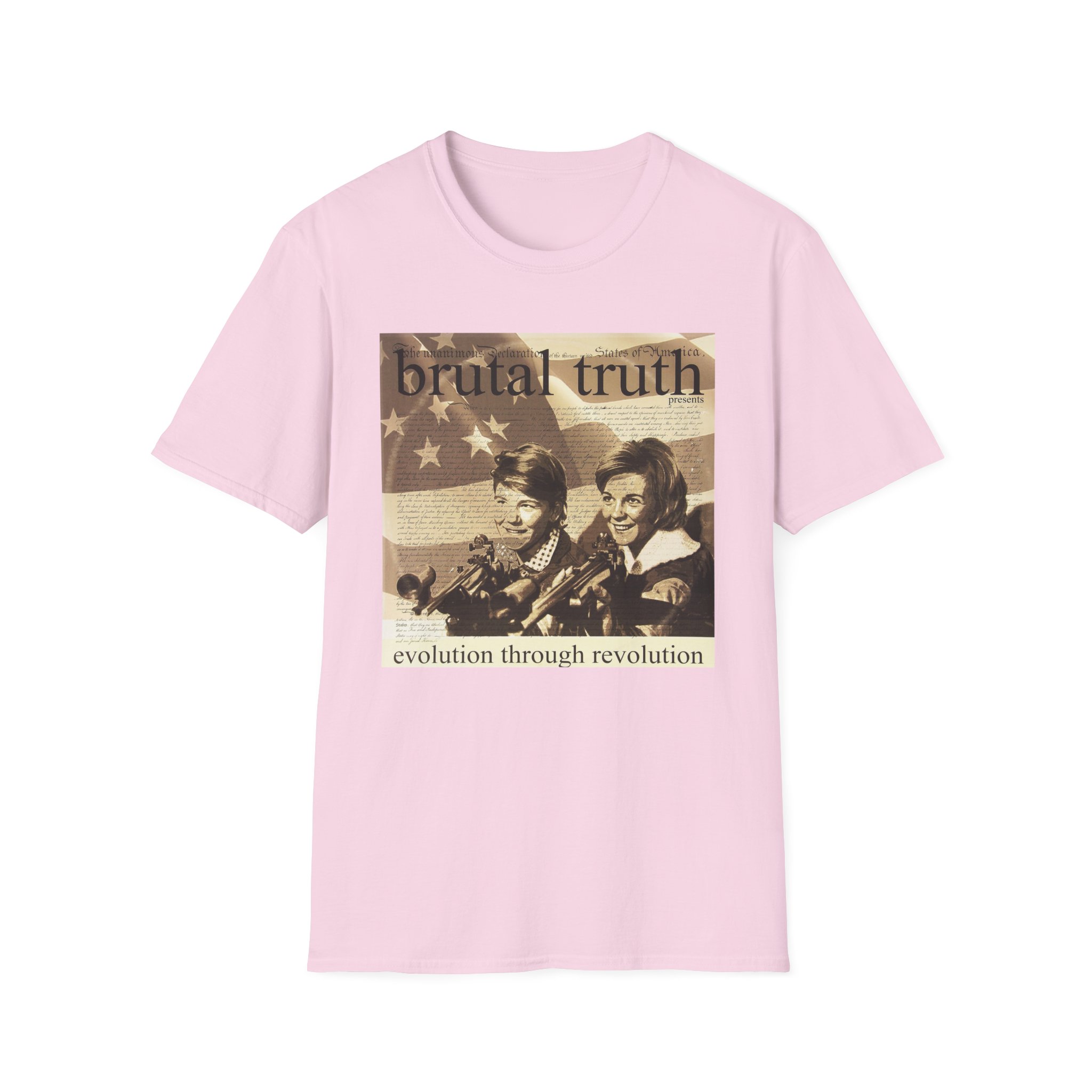 Brutal Truth Evolution Through Revolution Unisex Softstyle T-Shirt