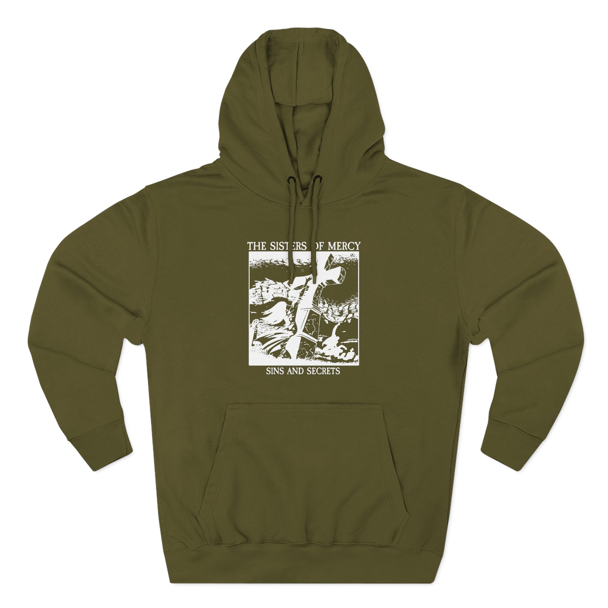 The Sisters Of Mercy Sins And Secrets Three-Panel Fleece Hoodie
