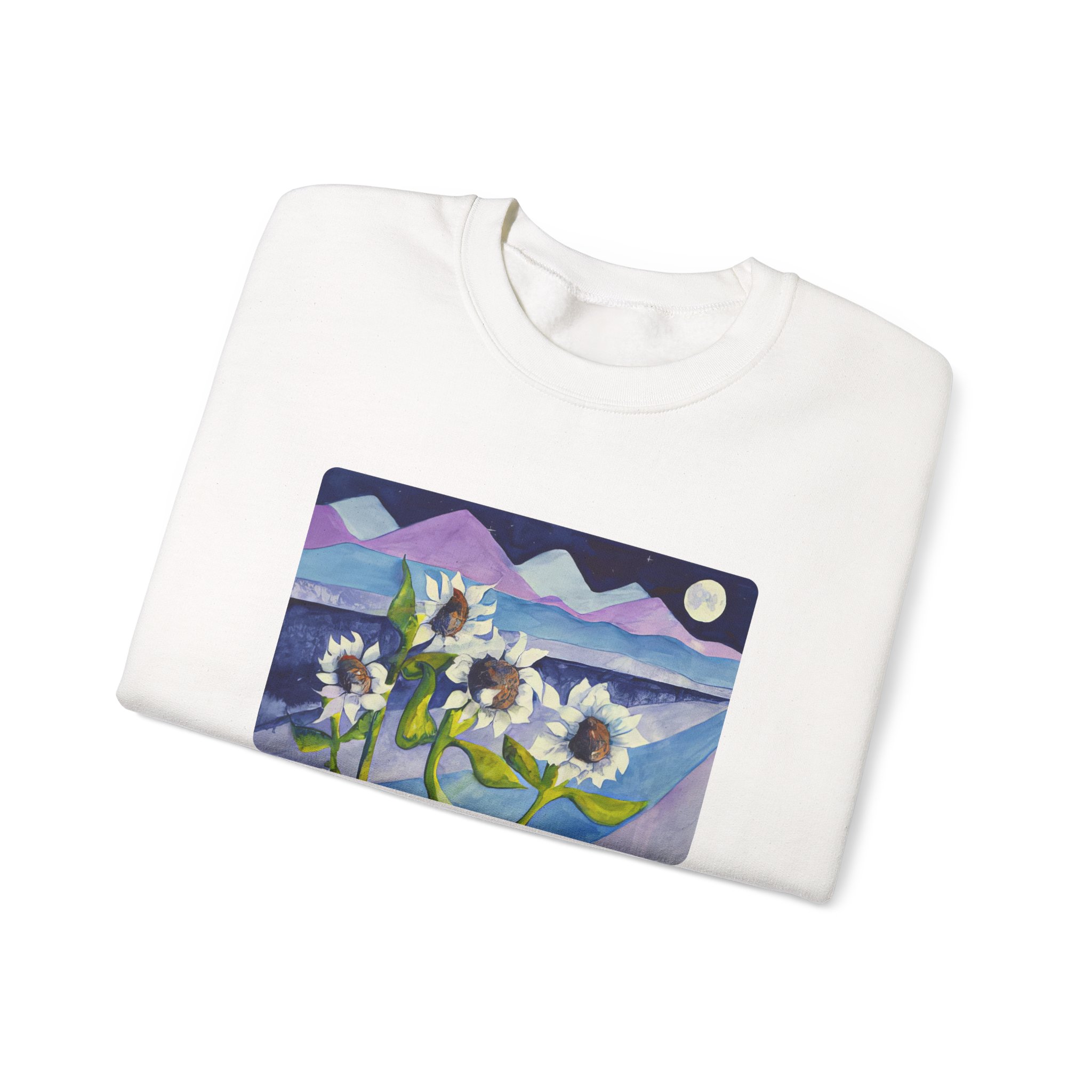 Adrianne Lenker Mema Moonflowers Unisex Heavy Blend Crewneck Sweatshirt