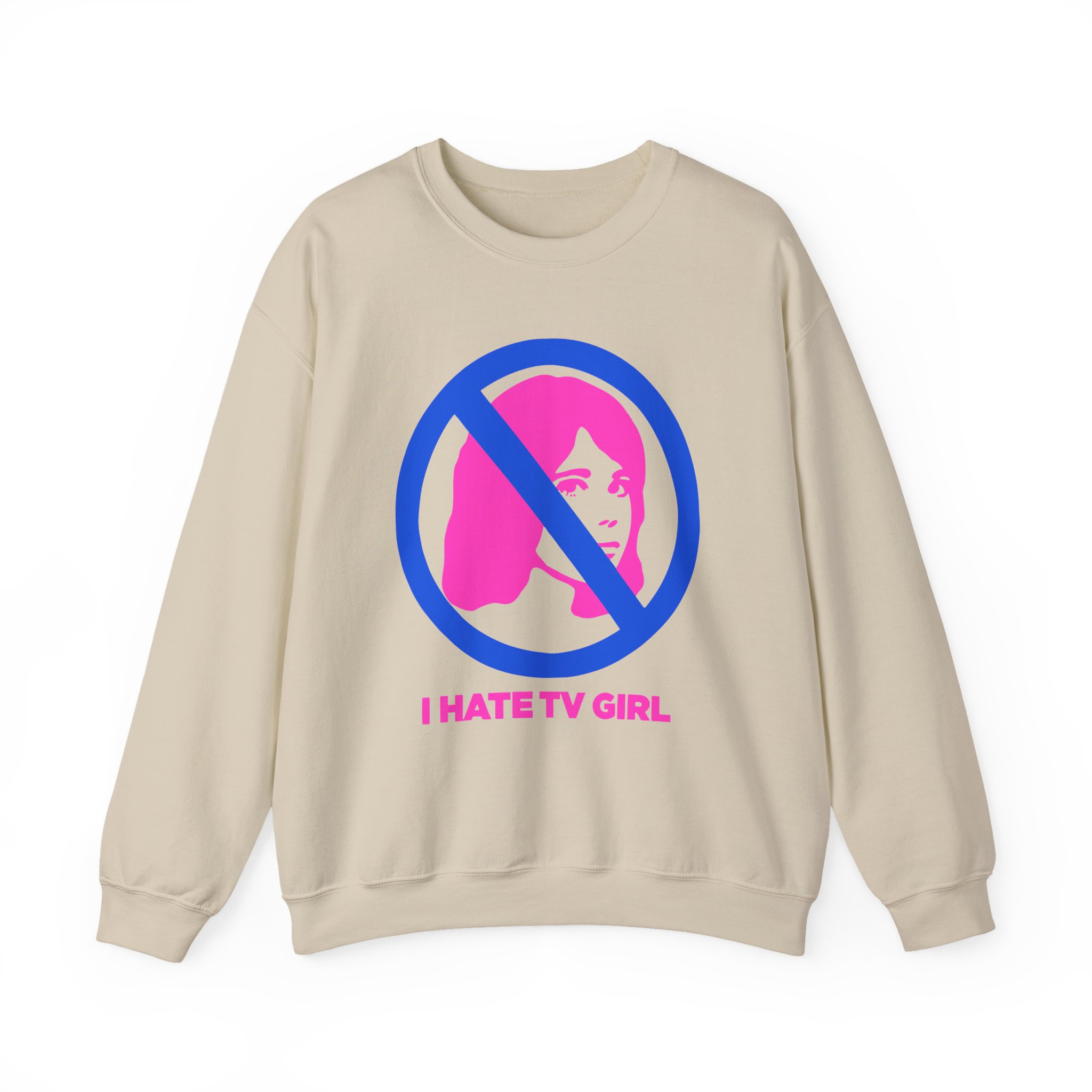 I Hate Tv Girl Unisex Heavy Blendâ„¢ Crewneck Sweatshirt