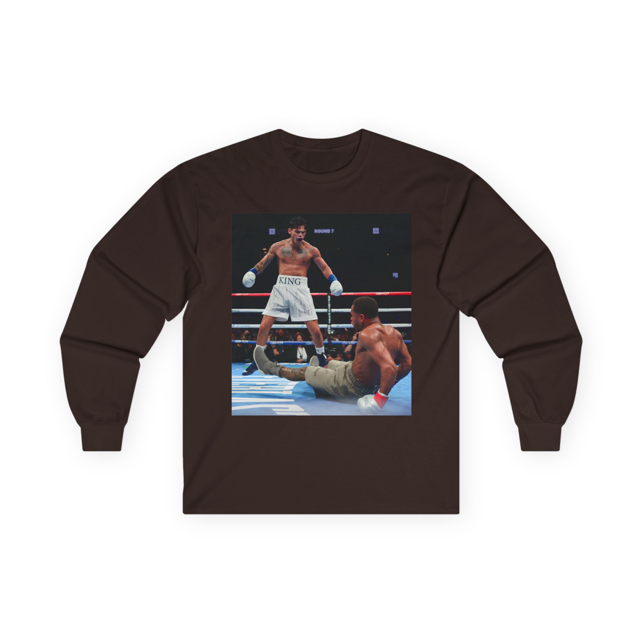 Ryan Garcia Knocks Down Devin Haney Unisex Ultra Cotton Long Sleeve Tee