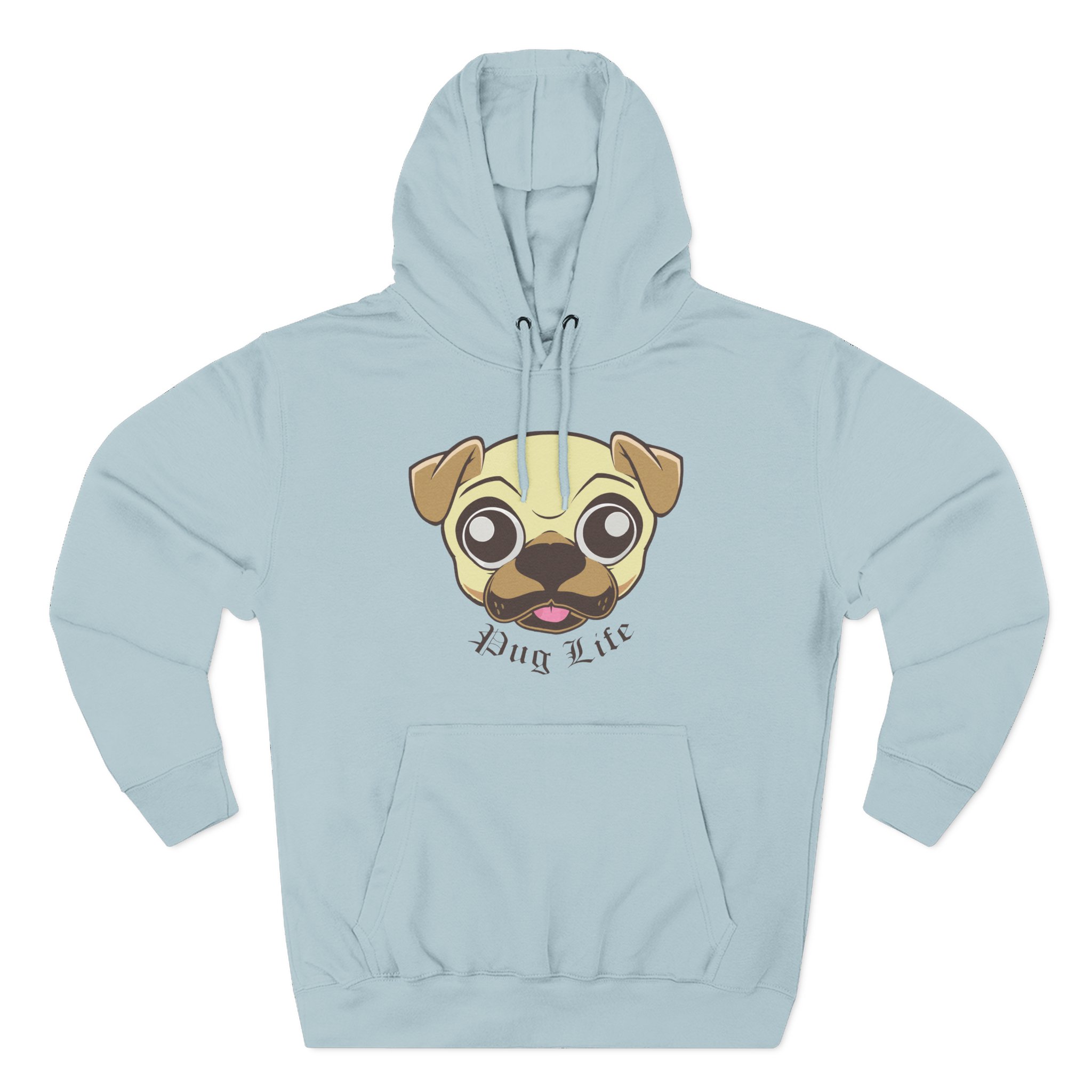 Morgz Pug Life Three-Panel Fleece Hoodie