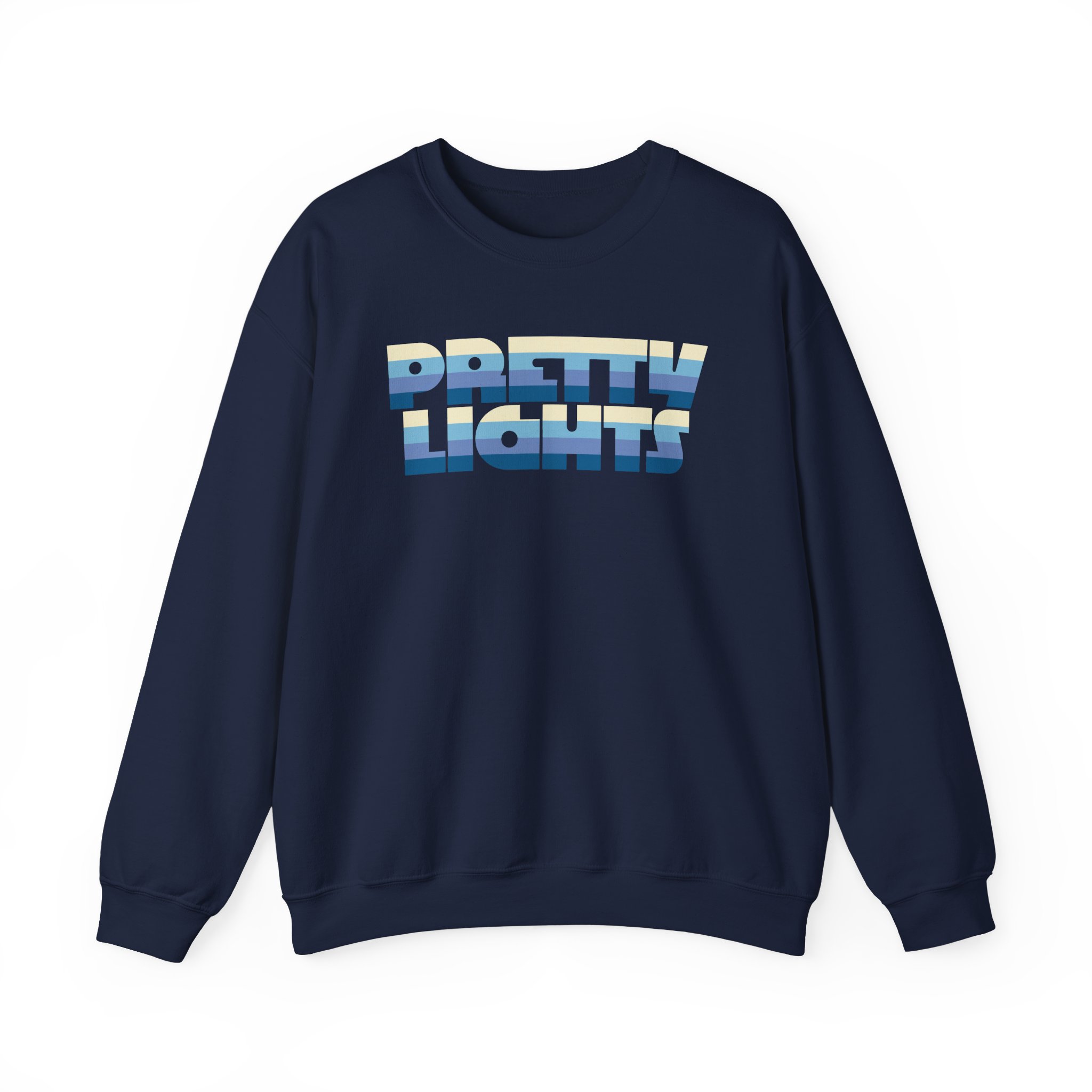Pretty Lights Striped Logo Unisex Heavy Blendâ„¢ Crewneck Sweatshirt