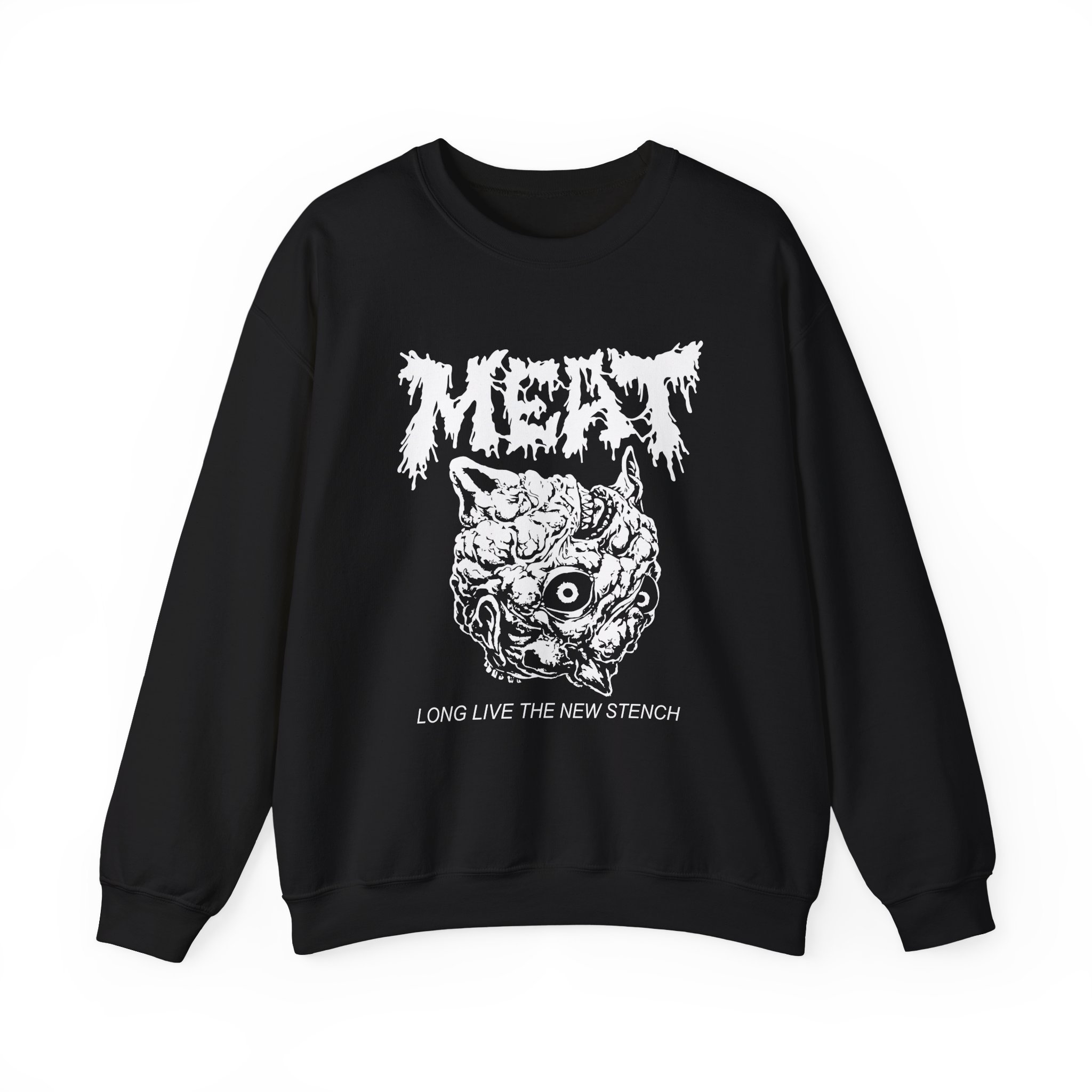 Papa Meat Long Live the New Stench Unisex Heavy Blendâ„¢ Crewneck Sweatshirt