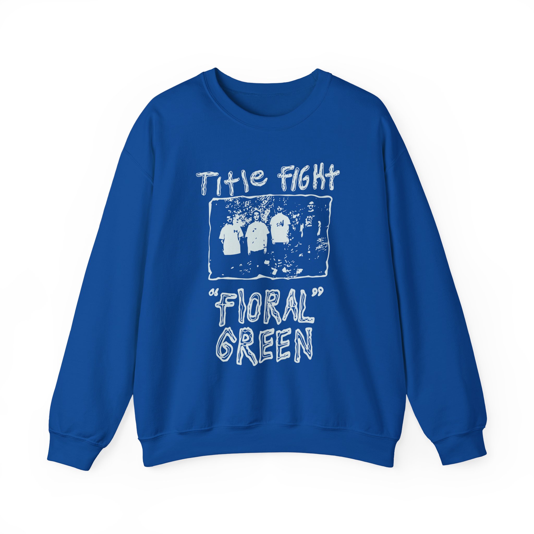 Title Fight Floral Green Unisex Heavy Blendâ„¢ Crewneck Sweatshirt