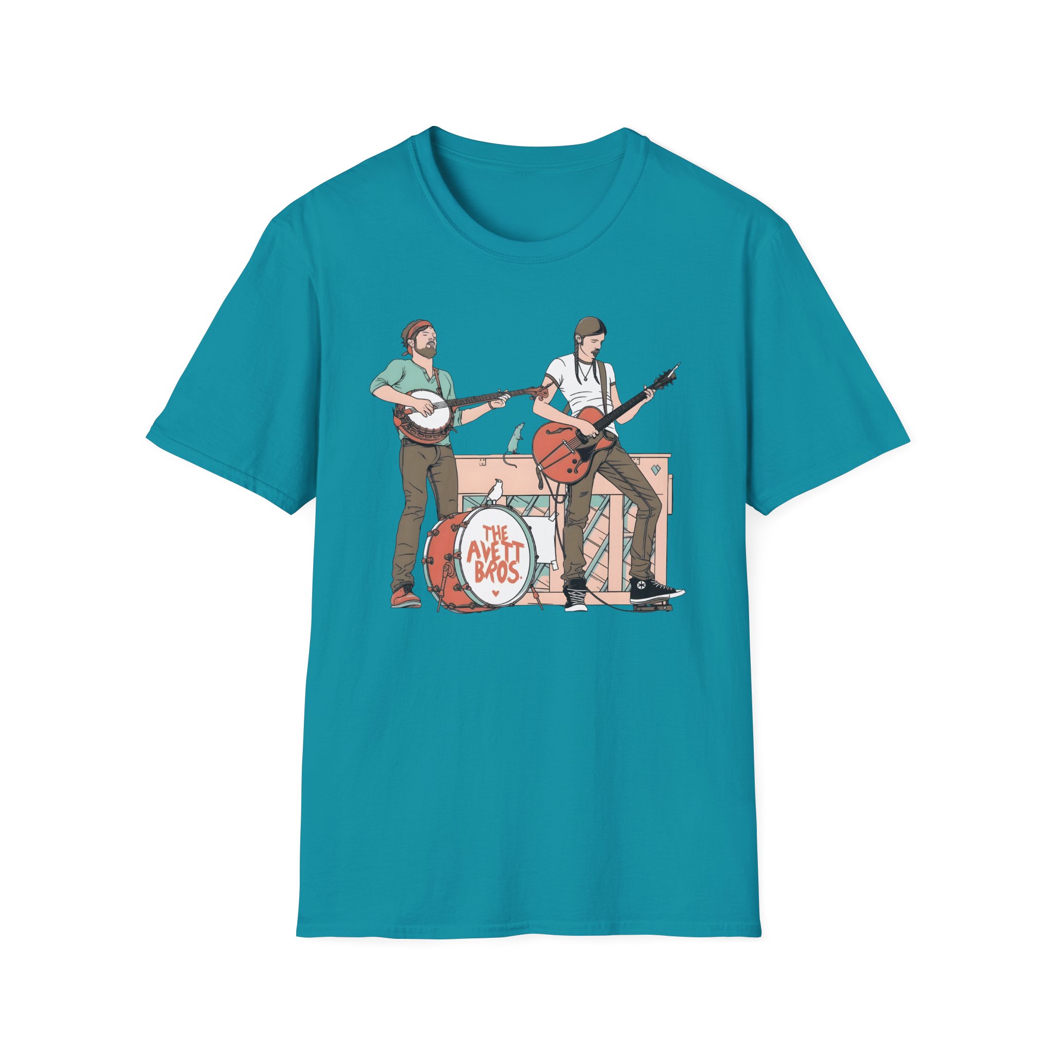 Avett Brothers on Stage Unisex Softstyle T-Shirt
