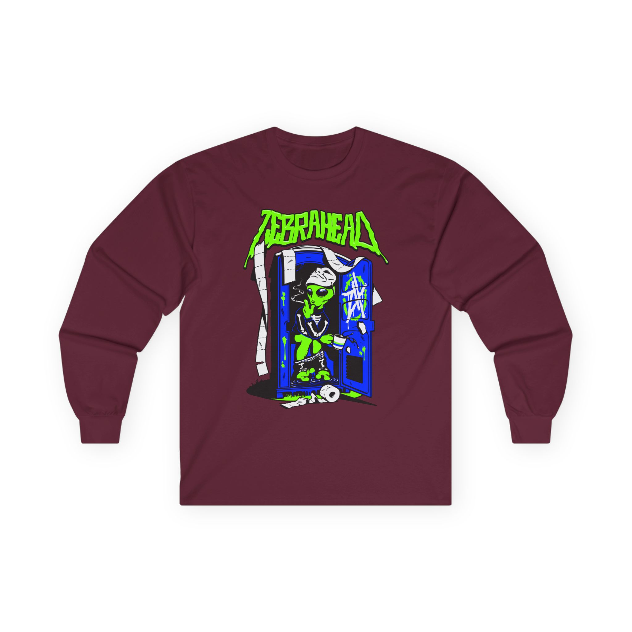 Zebrahead White ZH Coffee break Unisex Ultra Cotton Long Sleeve Tee