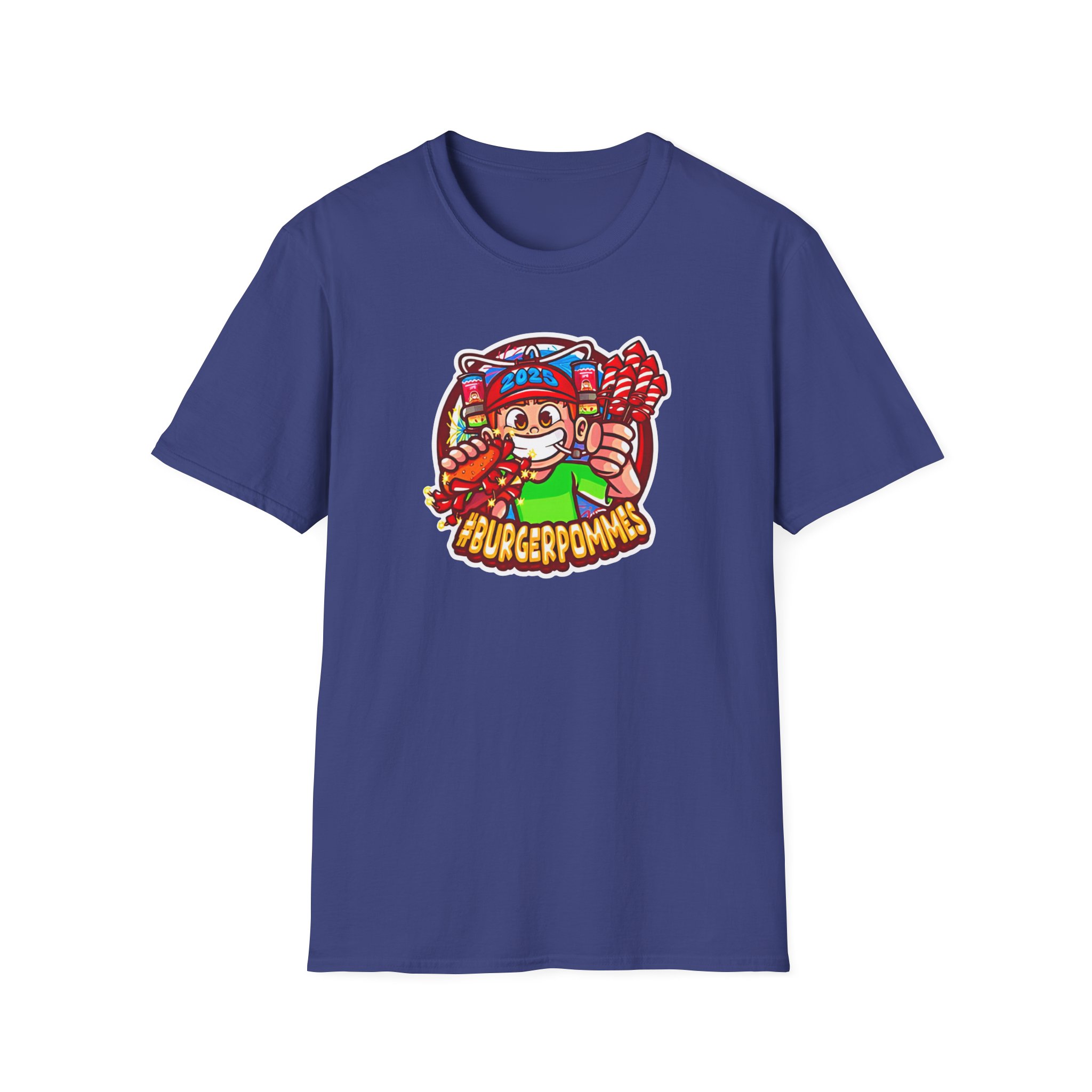 Burger Pommes Unisex Softstyle T-Shirt