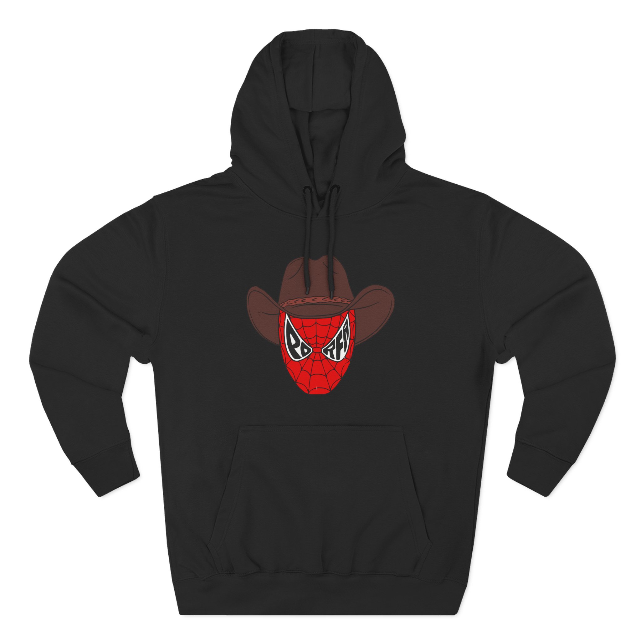 Porfa Spider Man Cowboy Hat Three-Panel Fleece Hoodie