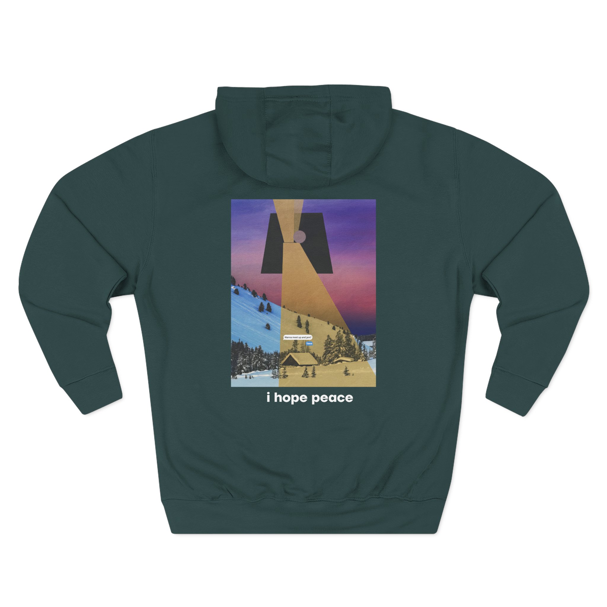 Chon I Hope Peace Three-Panel Fleece Hoodie