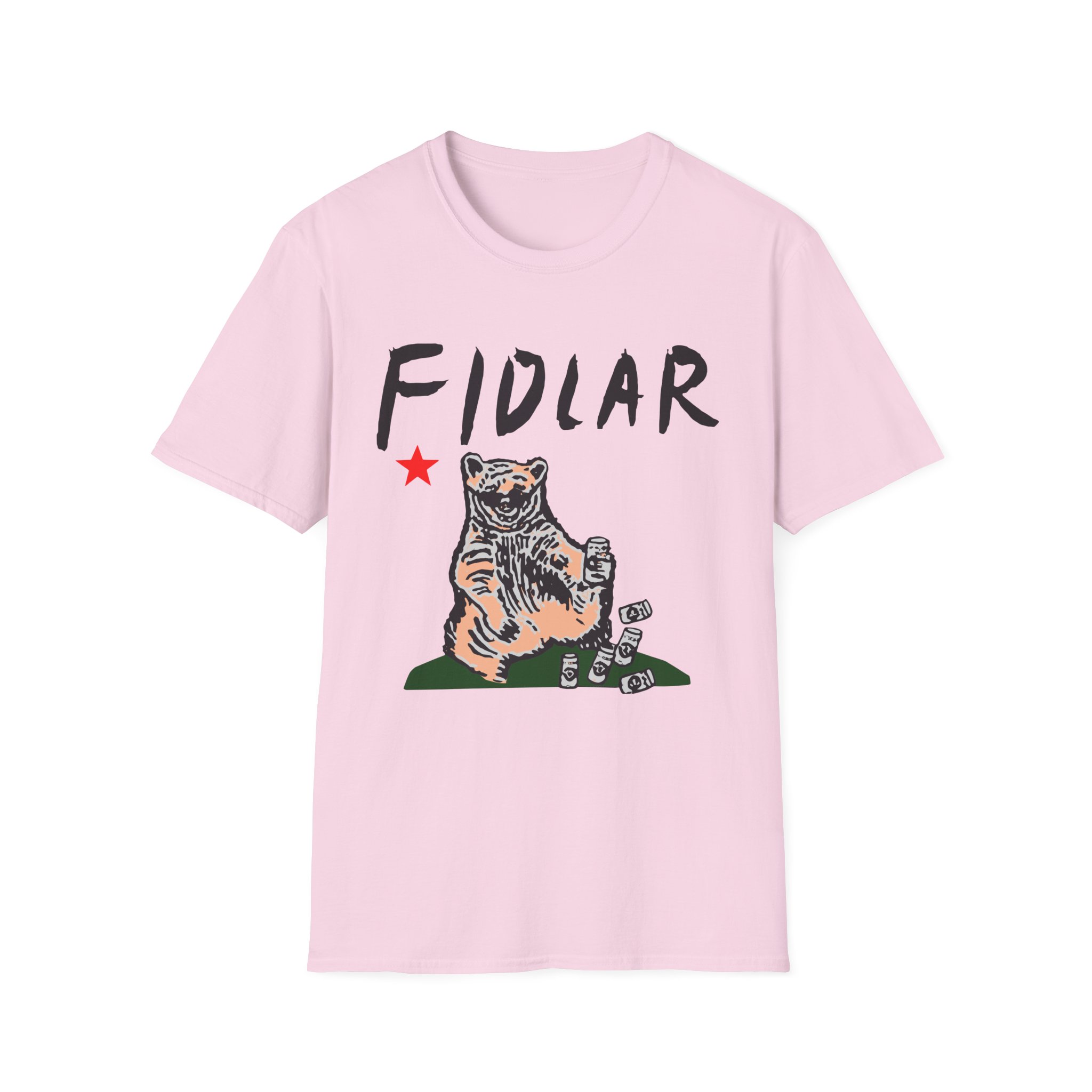 California Bear Drink Cheap Beer Fidlar Unisex Softstyle T-Shirt