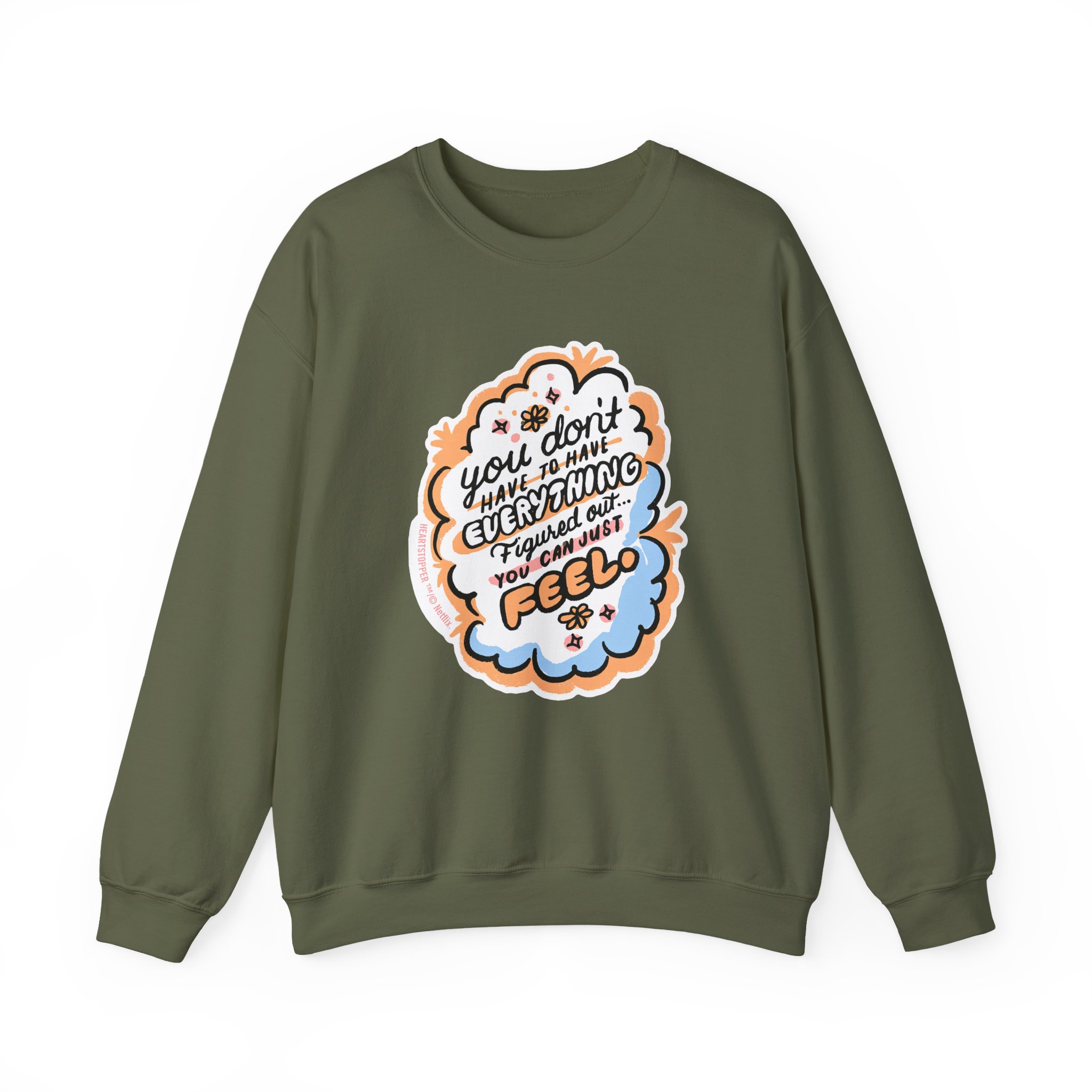 Heartstopper You Can Just Feel Unisex Heavy Blendâ„¢ Crewneck Sweatshirt